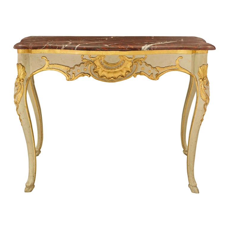 Country French 18th Century Régence Period Painted and Gilt Console For ...