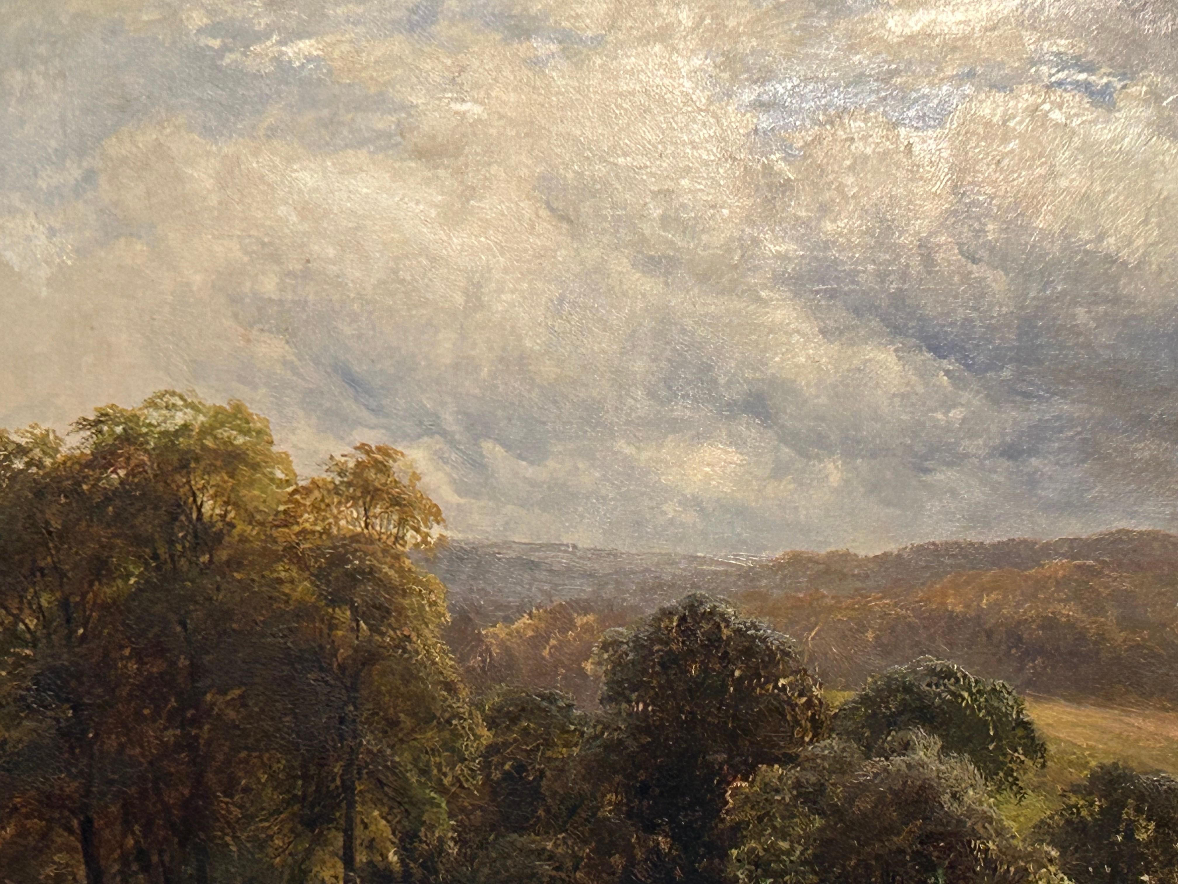 A Country Landscape With Harvesters At Rest, George Turner (1843-1910), British In Good Condition For Sale In Toronto, CA