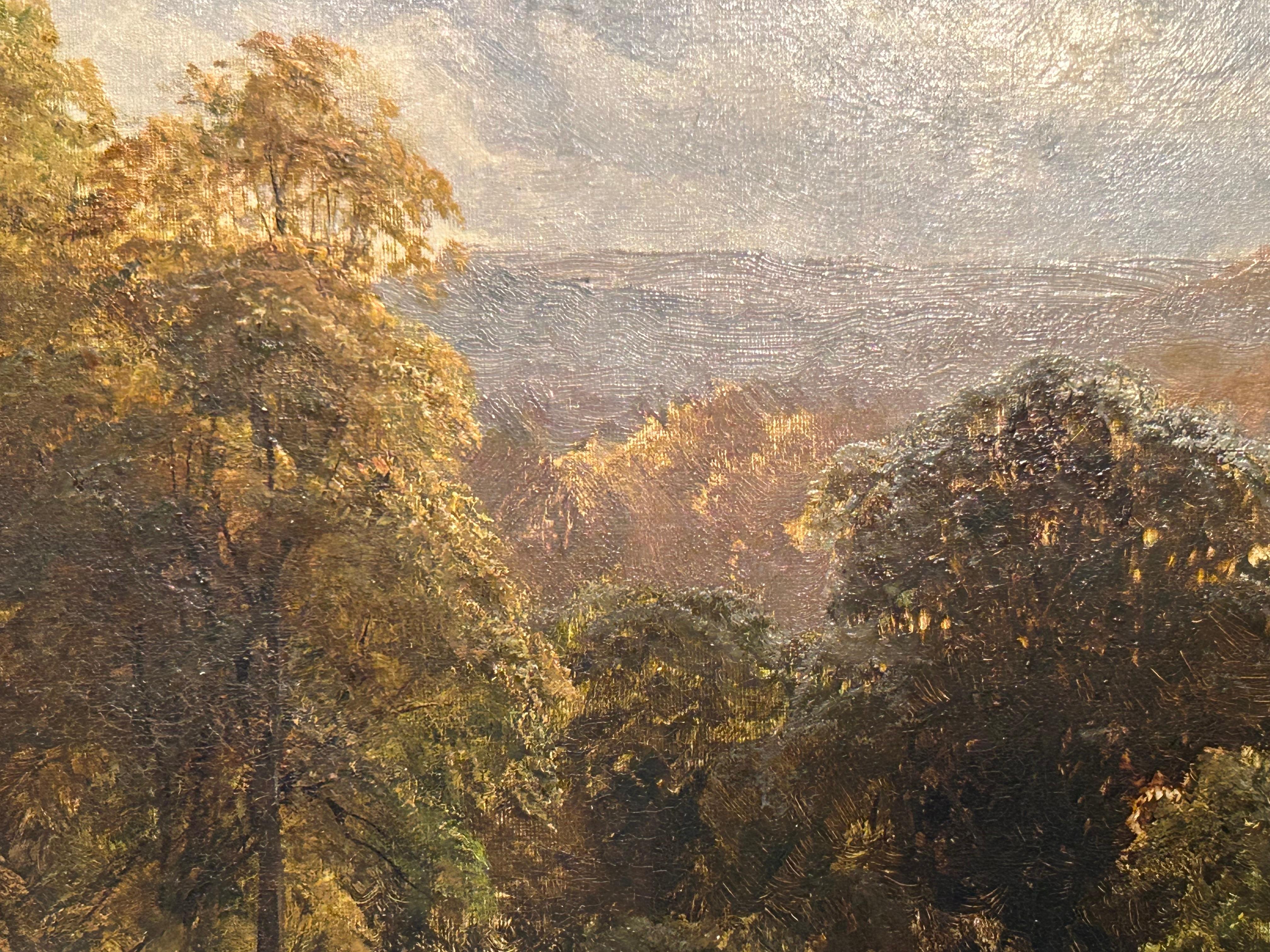 A Country Landscape With Harvesters At Rest, George Turner (1843-1910), British For Sale 1