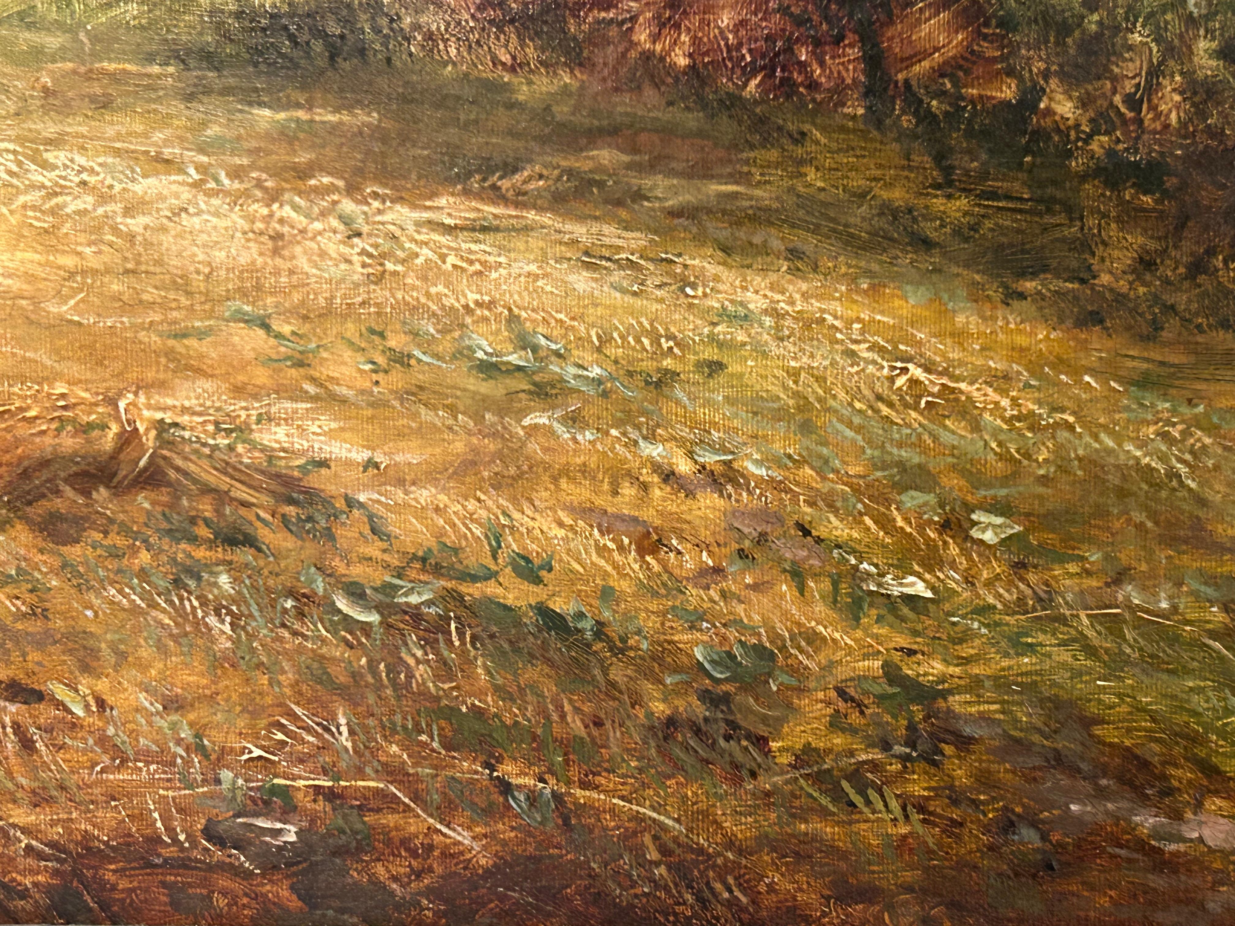 A Country Landscape With Harvesters At Rest, George Turner (1843-1910), British For Sale 2