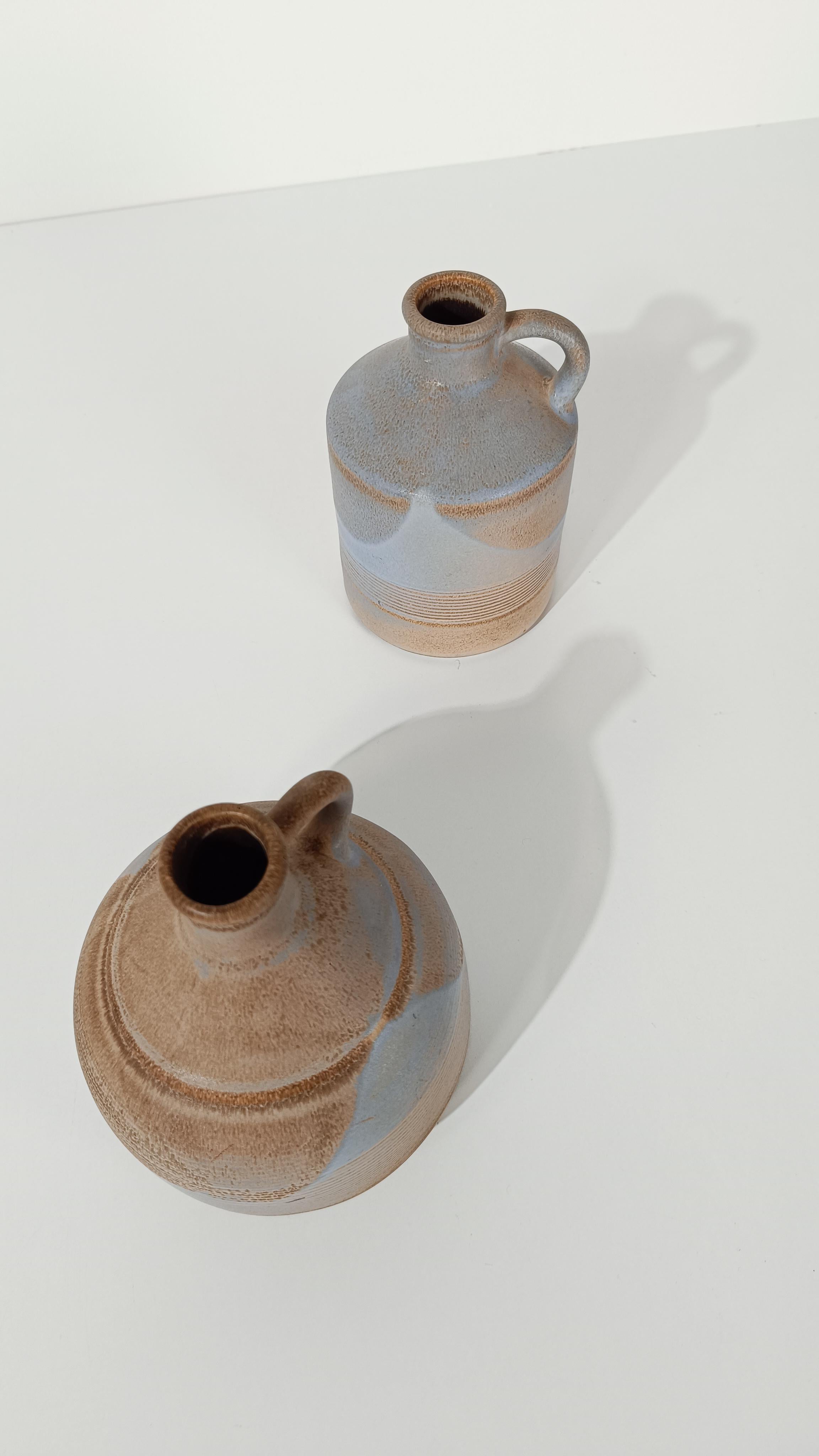 Una coppia di vasi italiani d'epoca in ceramica grezza di Bucci, anni '70 in vendita 1