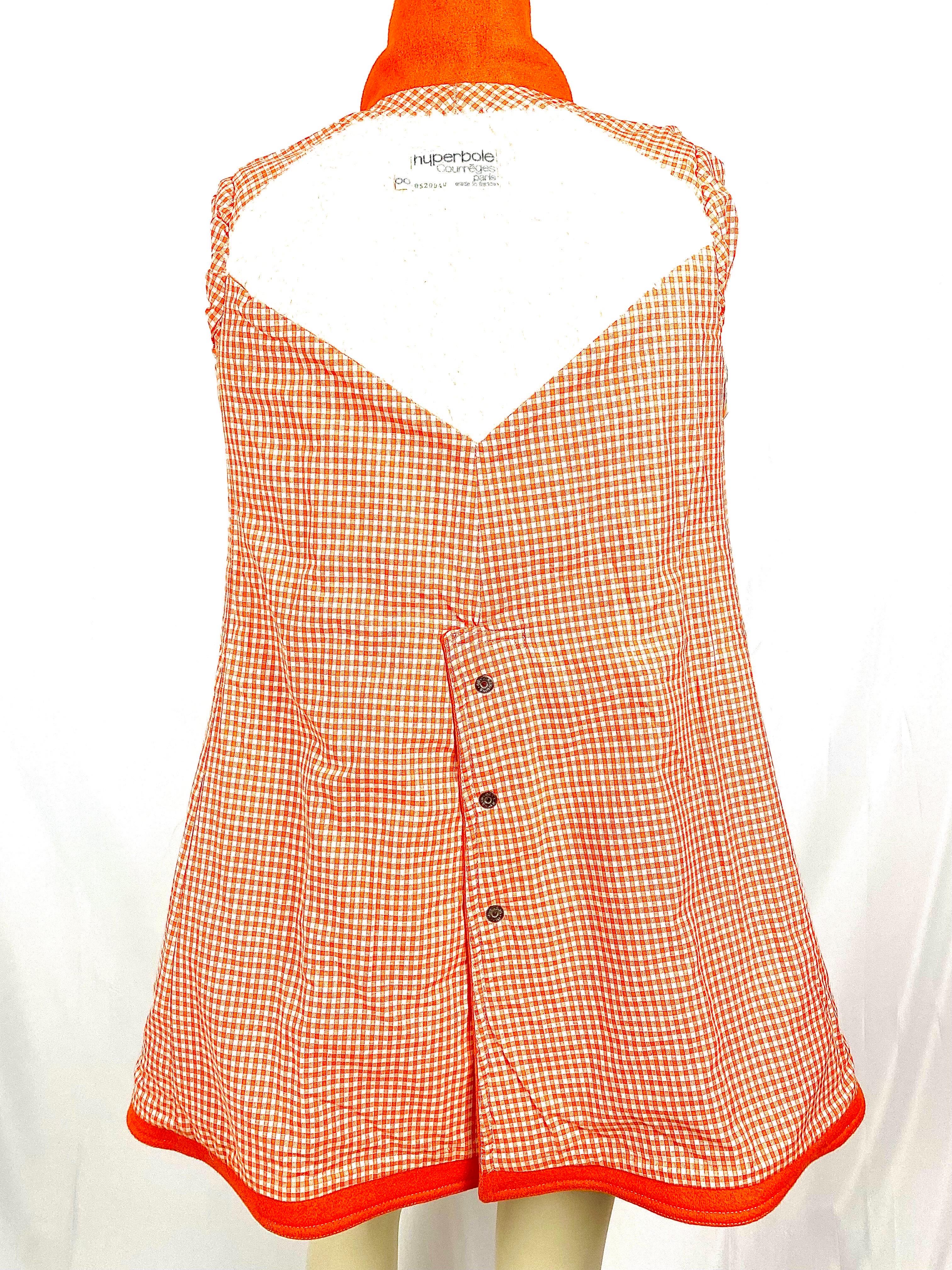 A. Costume pantalon Hyperbole en laine orange de Courréges de 1970 en vente 6