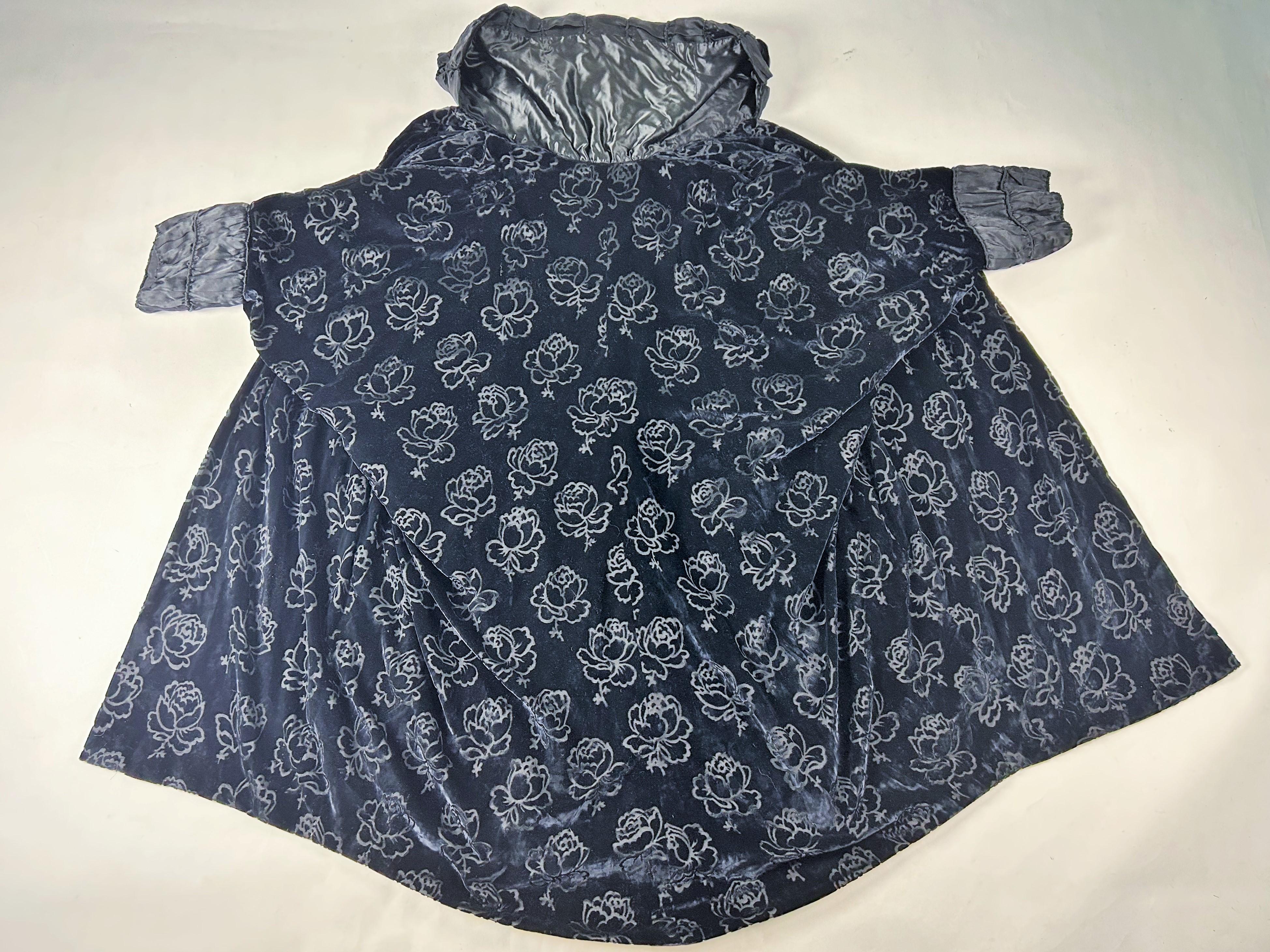 Cappotto da opera in velluto nero Couture di Worth in velluto - Parigi C.1930-1935 in vendita 7