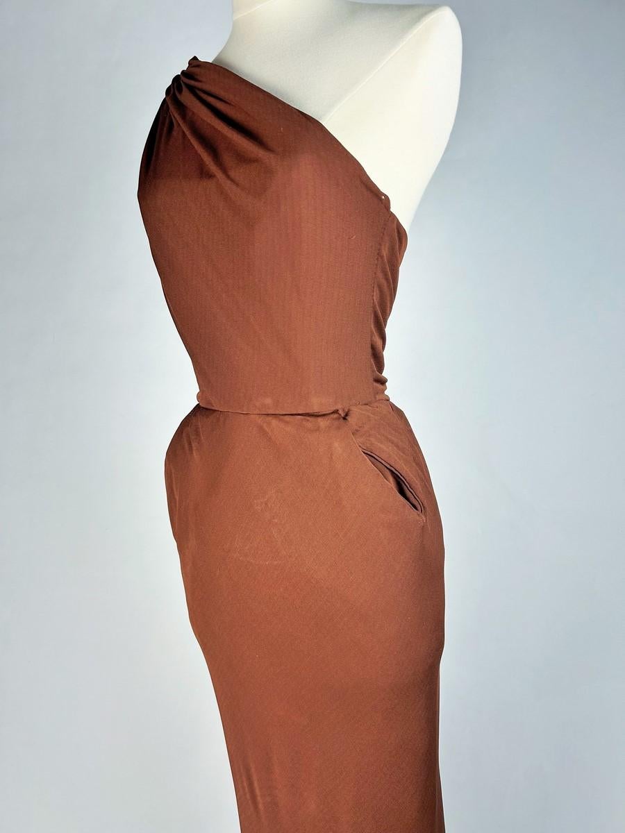 A Couture Evening dress by Maison Paquin/Antonio Del Castillo - France C. 1949 For Sale 1