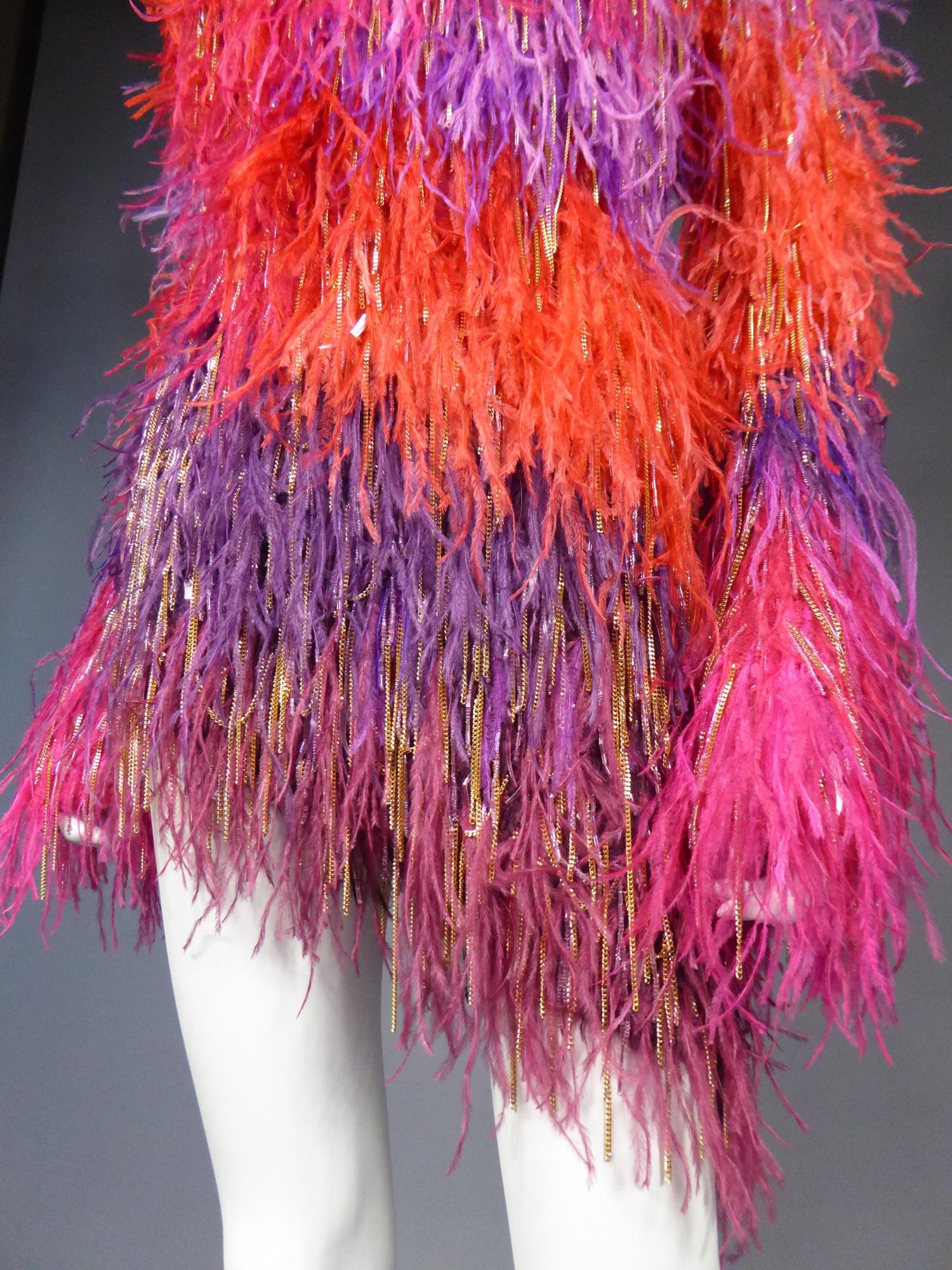 A Couture Givenchy Tunic in Mohair and Ostrich Feathers - Fall Winter 2002  4