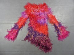 A Couture Givenchy Tunic in Mohair and Ostrich Feathers - Fall Winter 2002