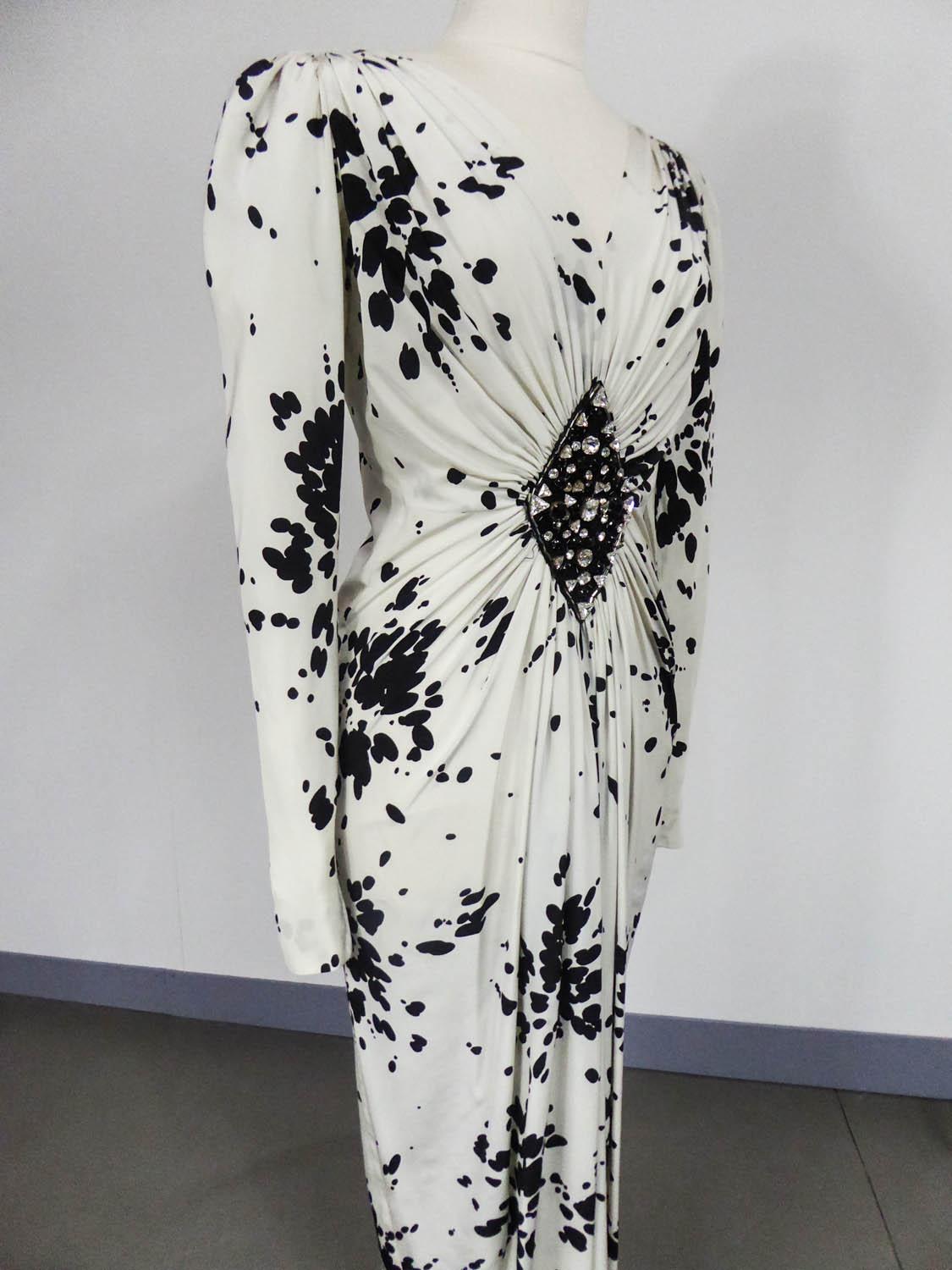Gray A Couture Yves Saint Laurent (attributed to) Evening Dress Circa 1984
