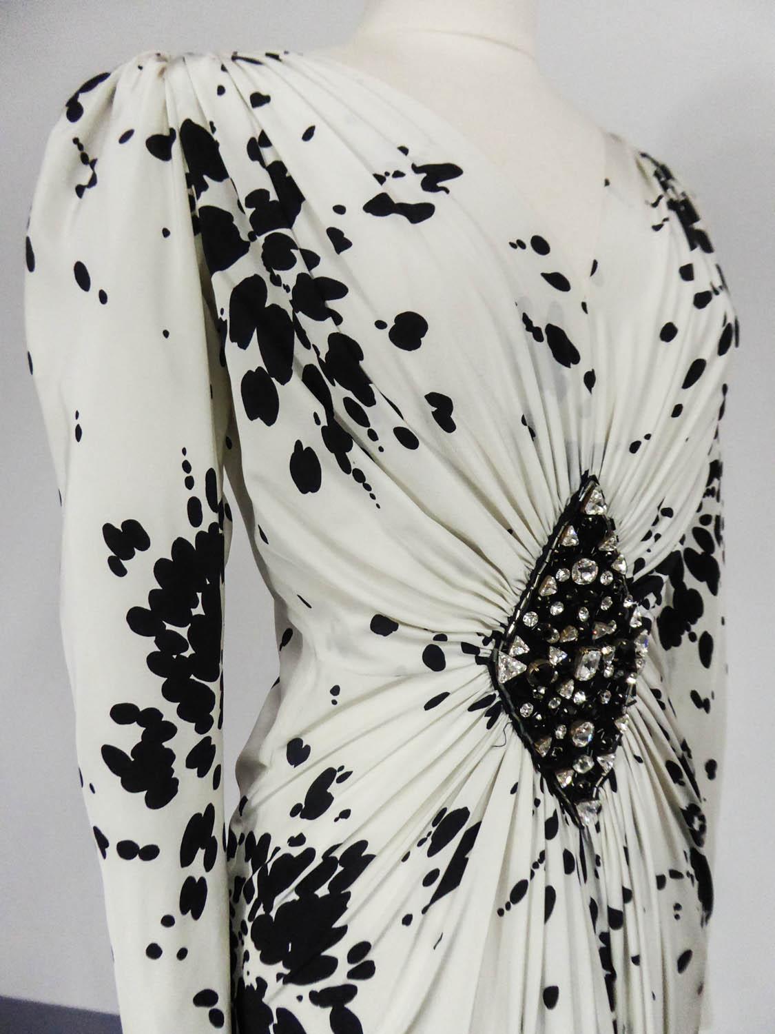 A Couture Yves Saint Laurent (attributed to) Evening Dress Circa 1984 In Good Condition In Toulon, FR