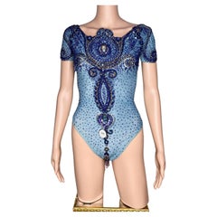 Retro A CREPE DE CHINE BODY SUIT from MIAMI MANSION GIANNI VERSACE PERSONAL COLLECTION