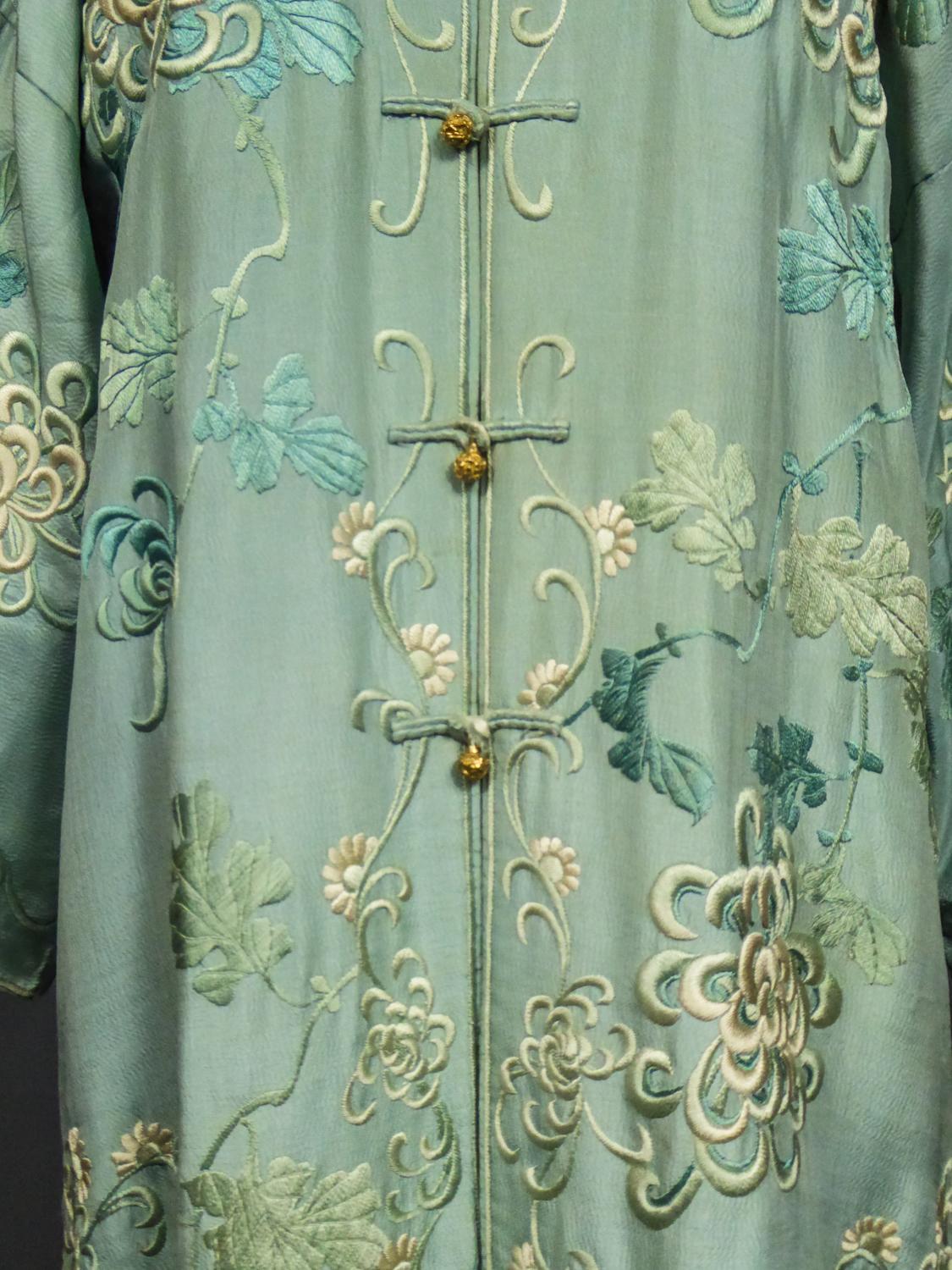 A Crepe Silk Embroidered Evening Japonese Coat for Europe Circa 1920 5