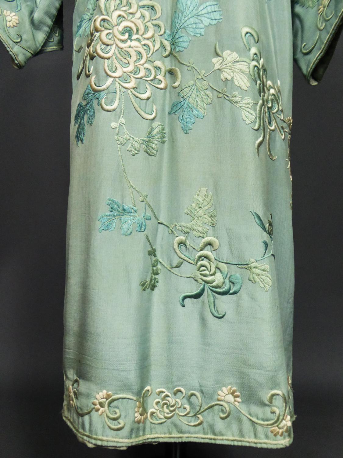 A Crepe Silk Embroidered Evening Japonese Coat for Europe Circa 1920 10