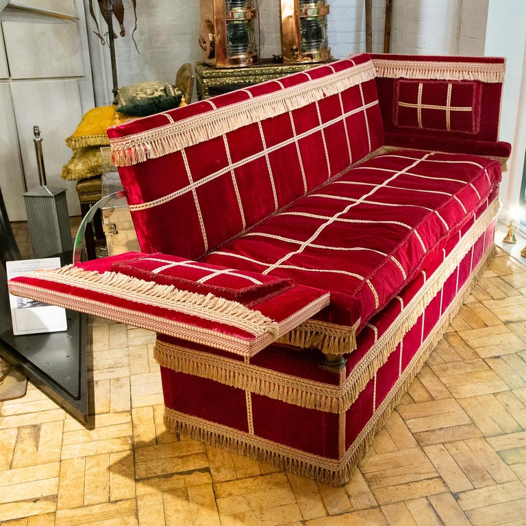 Crimson Velvet Knole Sofa For Sale at 1stdibs