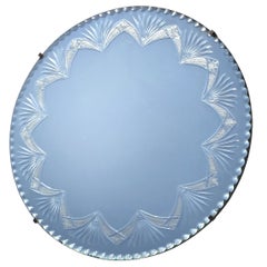 A Cristal ART-DECO NEOCLASSICAL Wall MIRROR, attr. to BACCARAT, France 1940