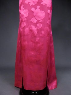 A Cristobal Balenciaga Damask Chiffon Couture Evening Dress Circa 1960