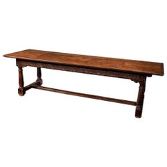 A Cromwellian English Oak Refectory Table. 17th Century