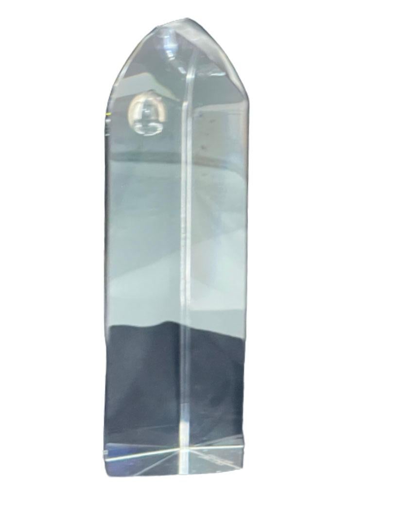 20ième siècle Hibou en cristal du Val Saint Lambert, conçu par Zoritchak, années 1980 en vente
