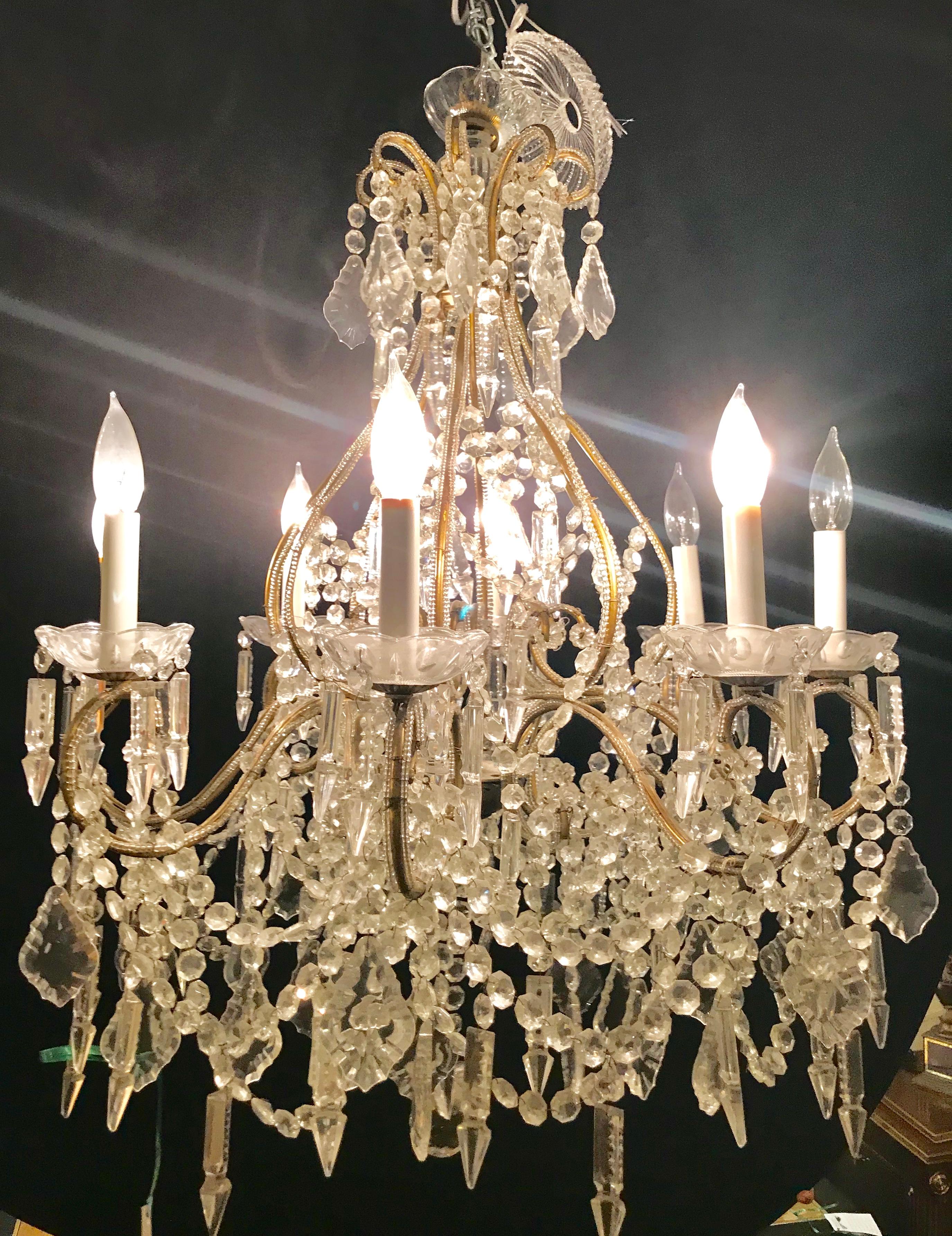 James Moder Crystal Venetian Style Chandelier.  For Sale 4