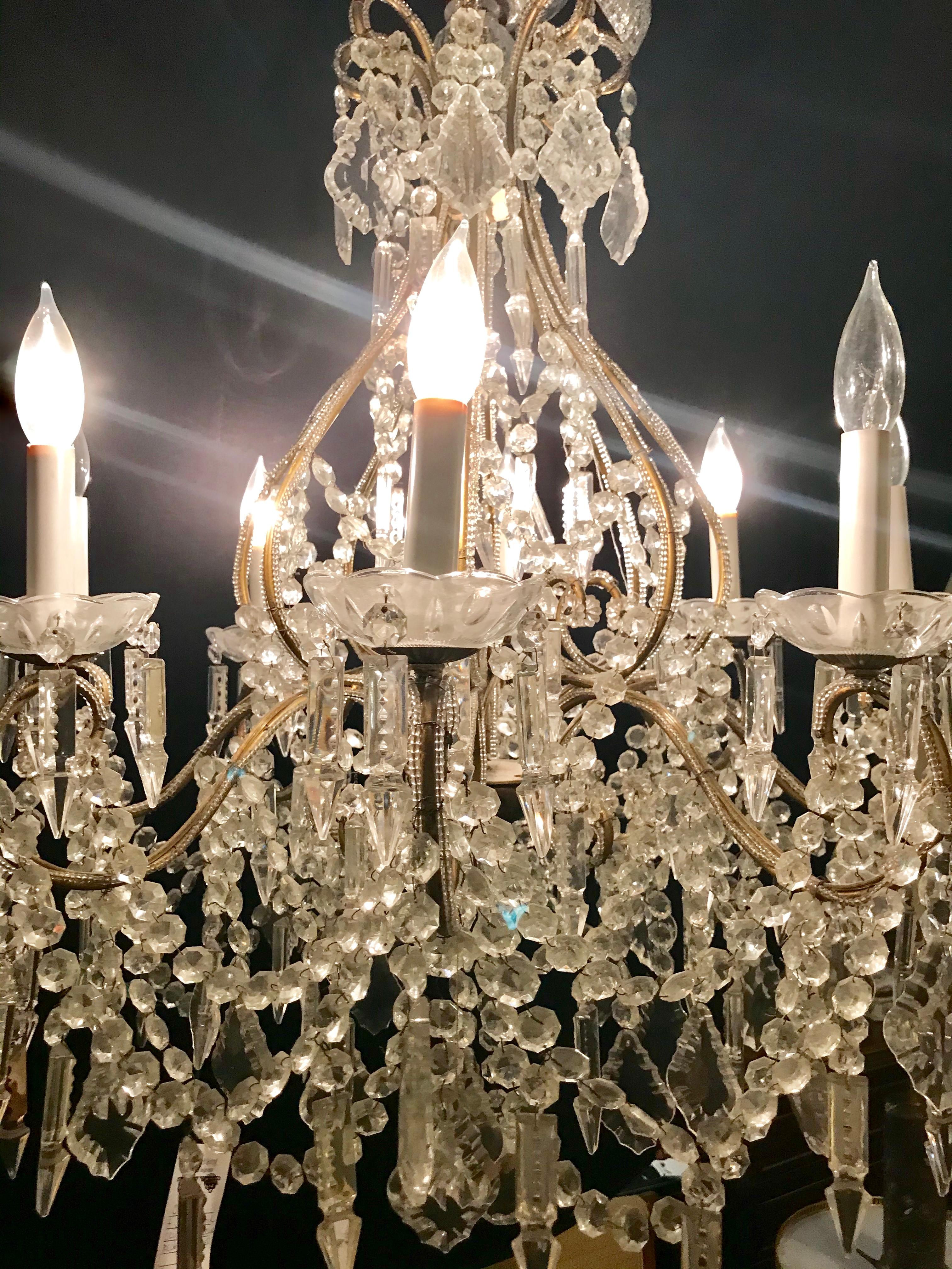 James Moder Crystal Venetian Style Chandelier.  For Sale 5