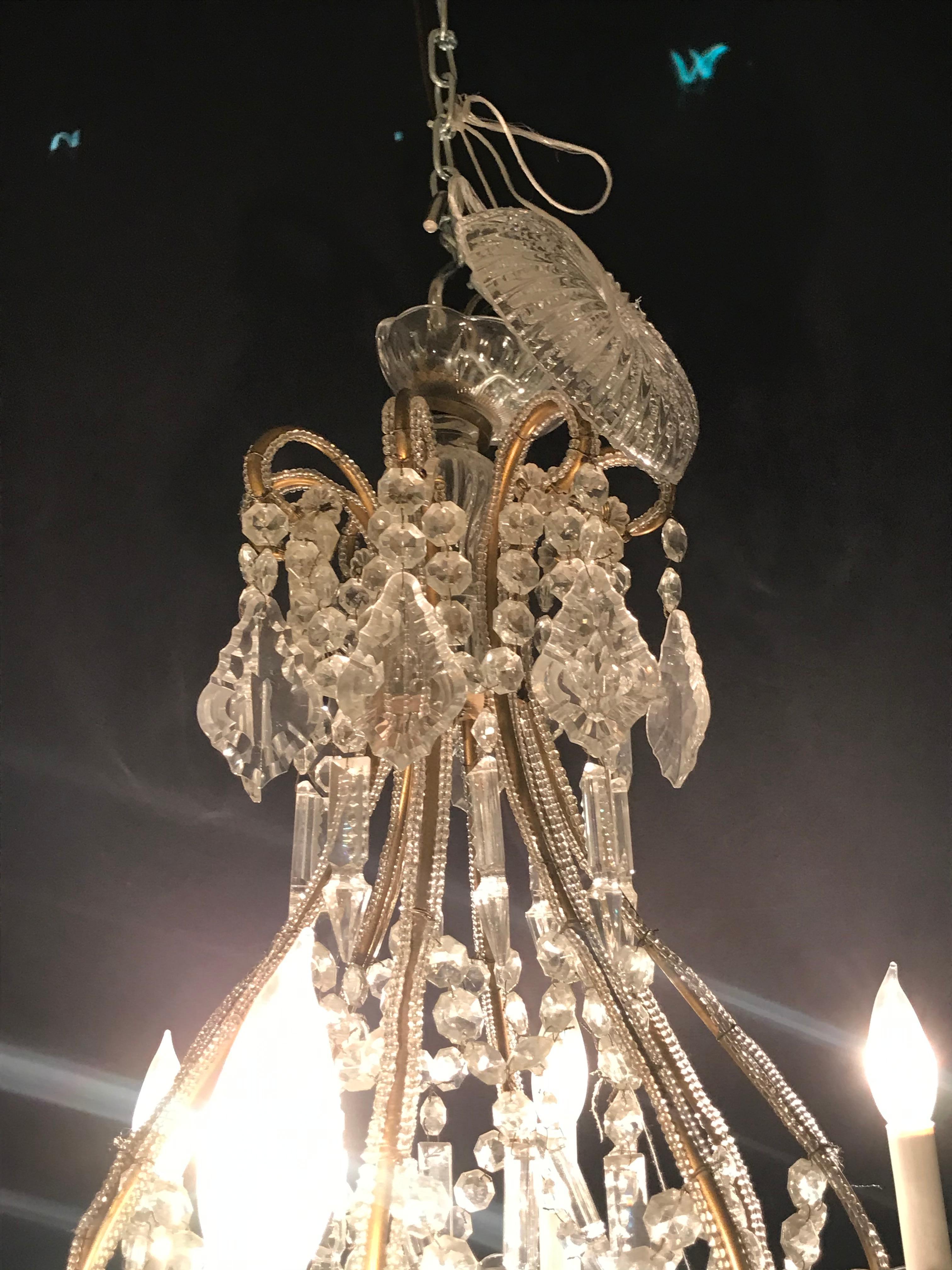 James Moder Crystal Venetian Style Chandelier.  For Sale 6