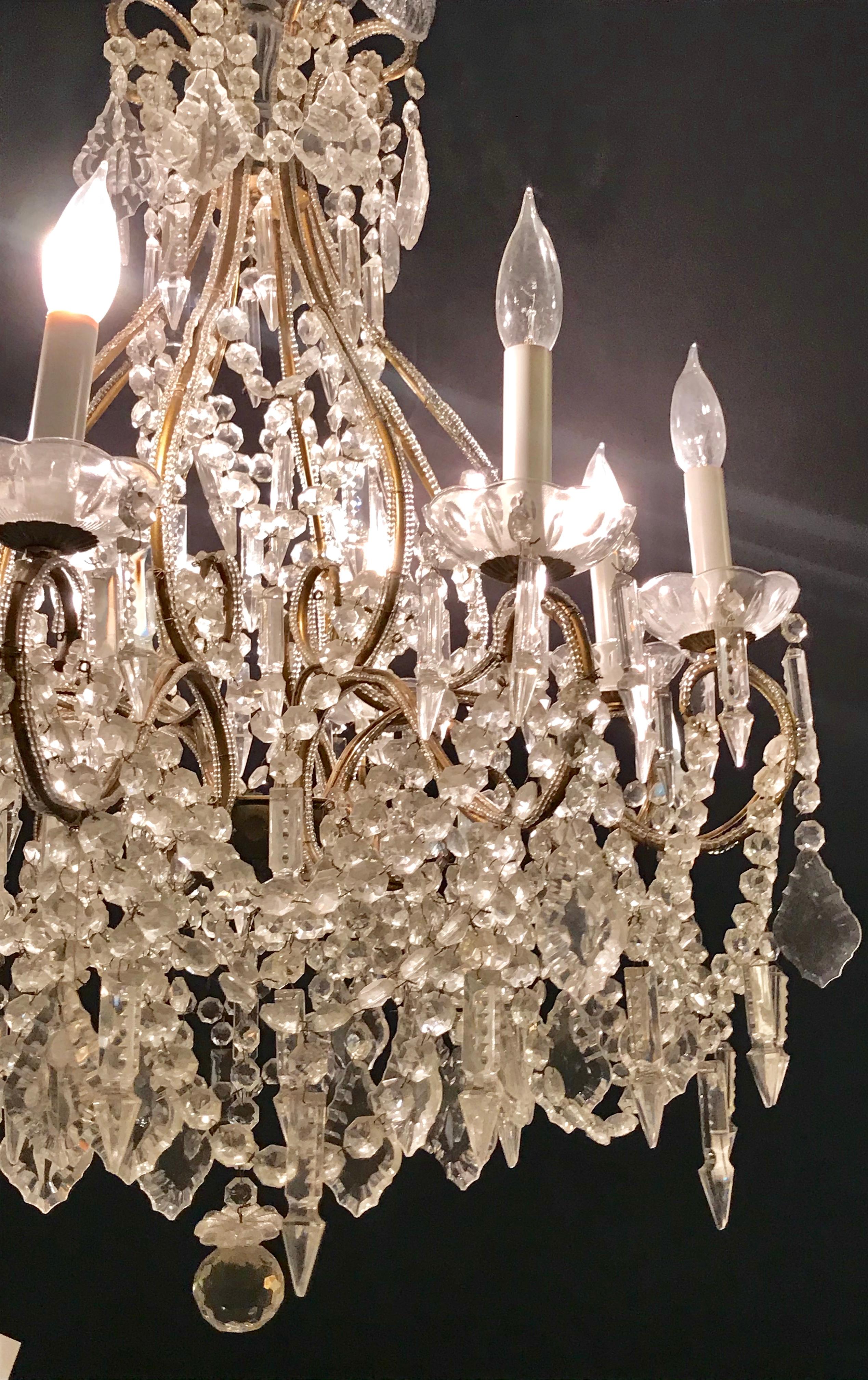 James Moder Crystal Venetian Style Chandelier.  For Sale 8