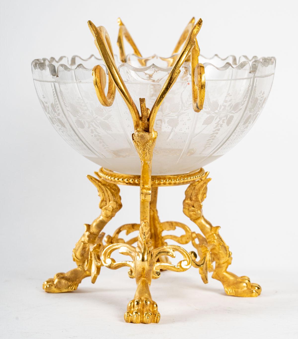 Napoleon III Cup and a Pair of Cornet, 19th Century