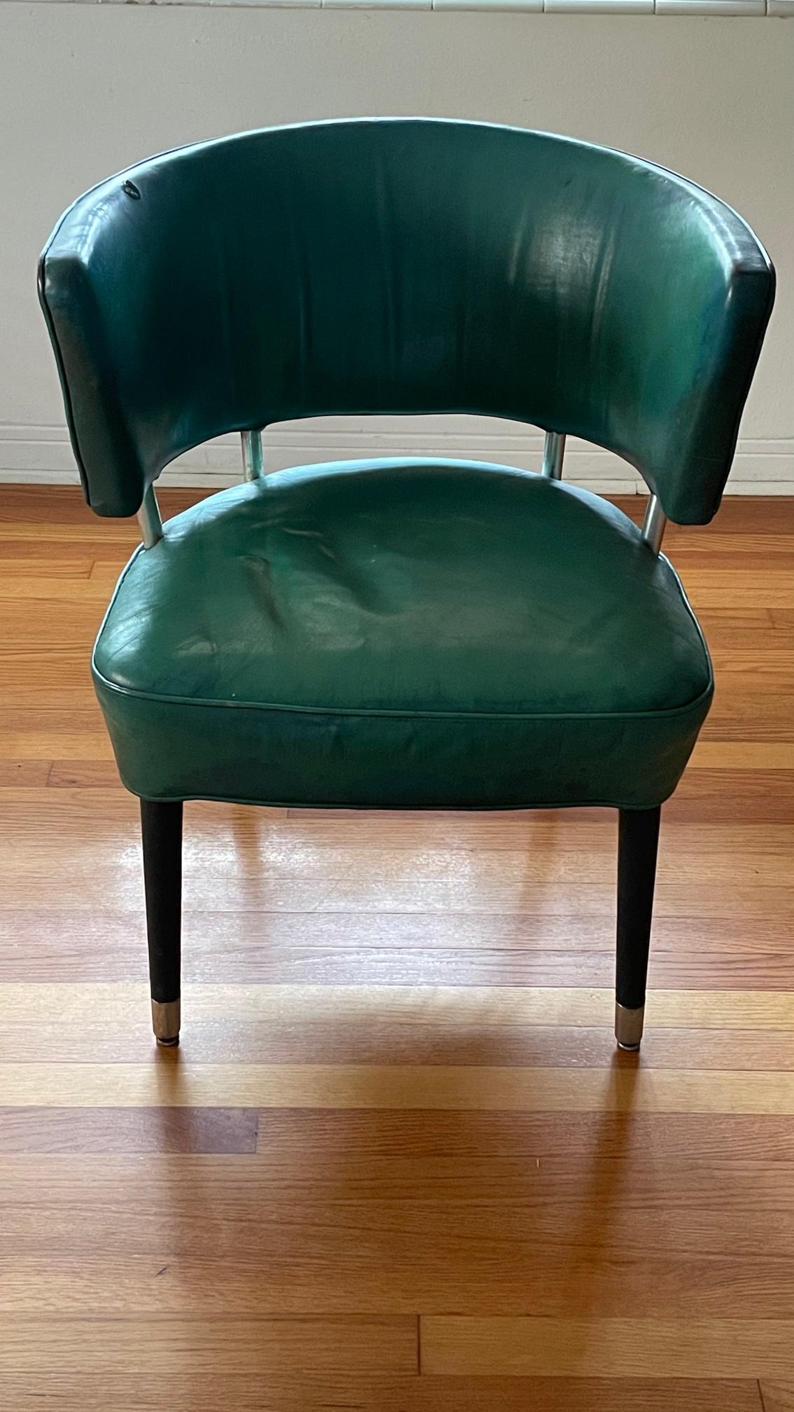 American Curved Back Chair from SS United States For Sale