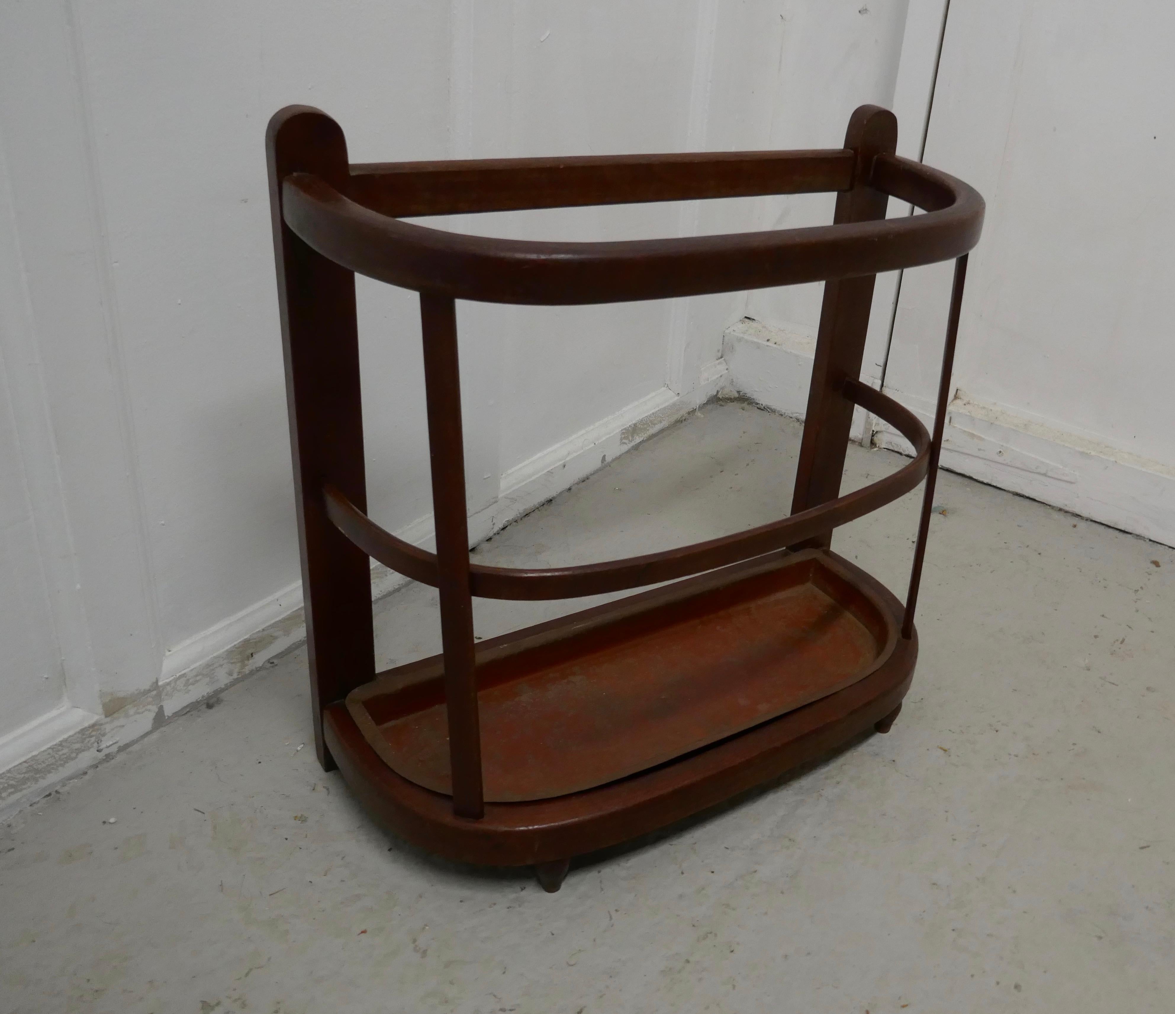 19th Century Curved French Stick Stand or Umbrella Hall Stand