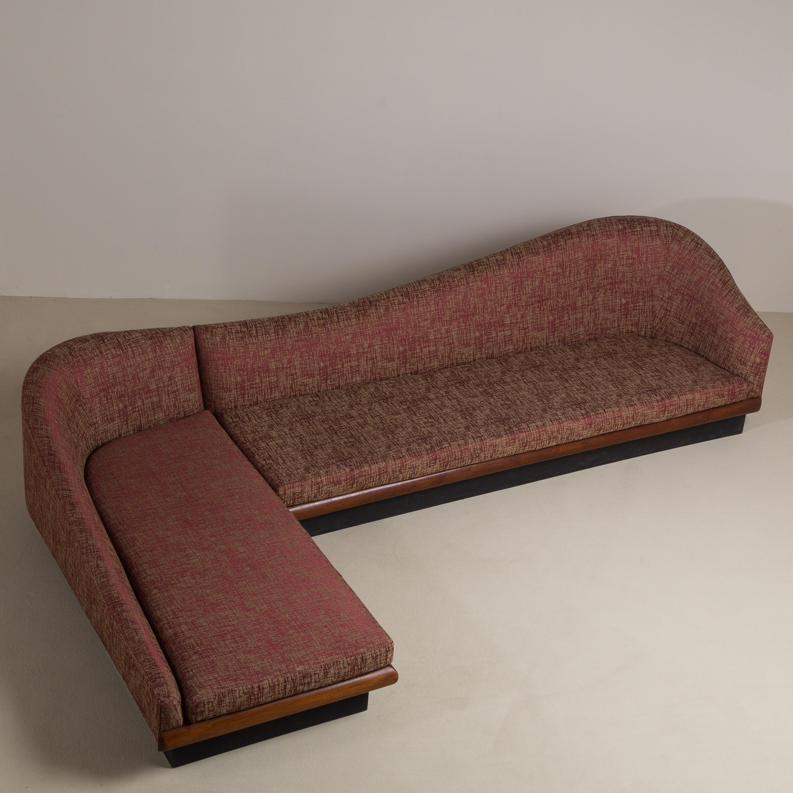 Gebogenes zweiteiliges Wolken-Sofa von Adrian Pearsall für Craft Associates, USA, 1950er Jahre (amerikanisch)