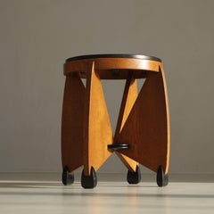 A curvy Amsterdam School brand marked accent table by J.J. Zijfers, 1920s