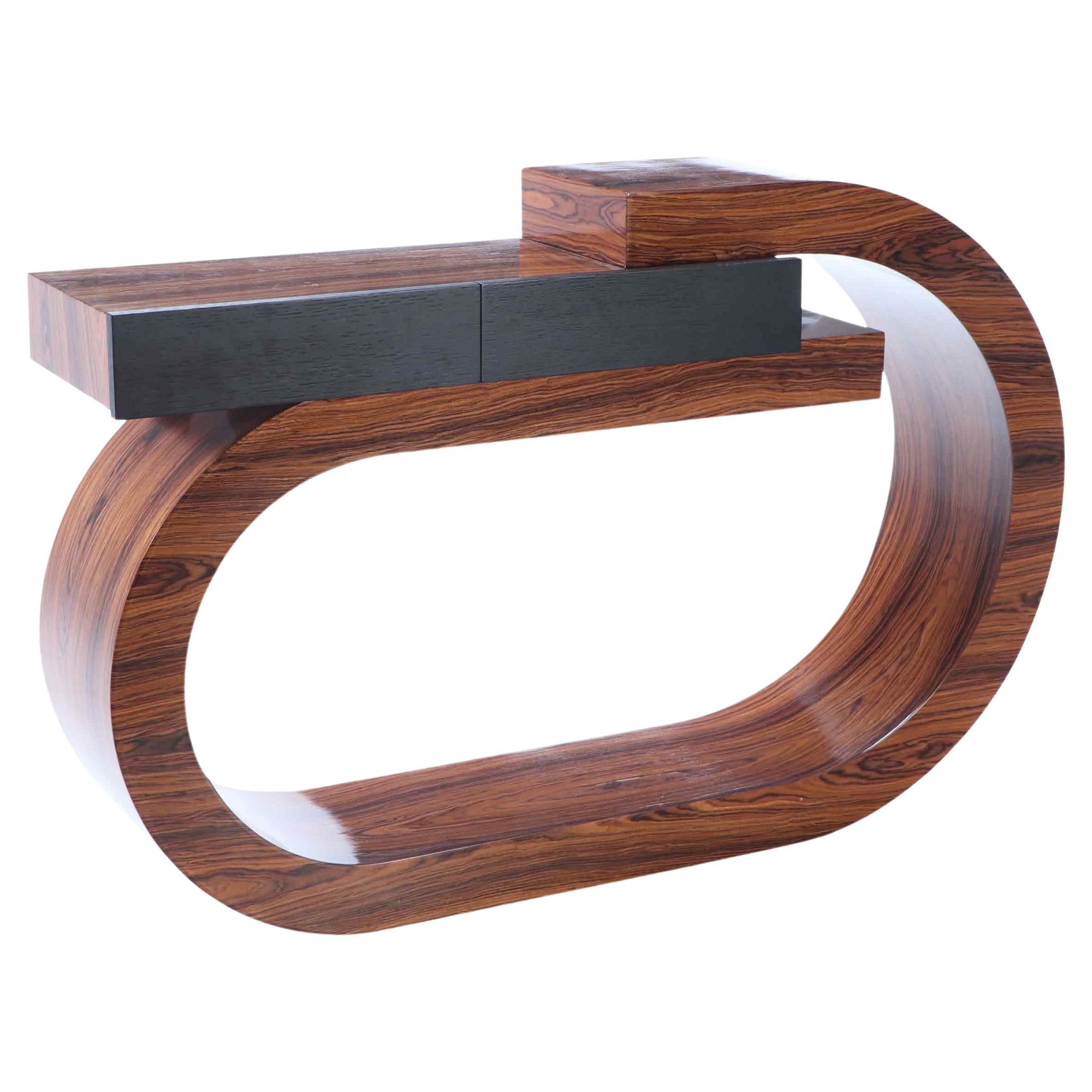 Custom Made Art Deco Style Rosewood Console Table