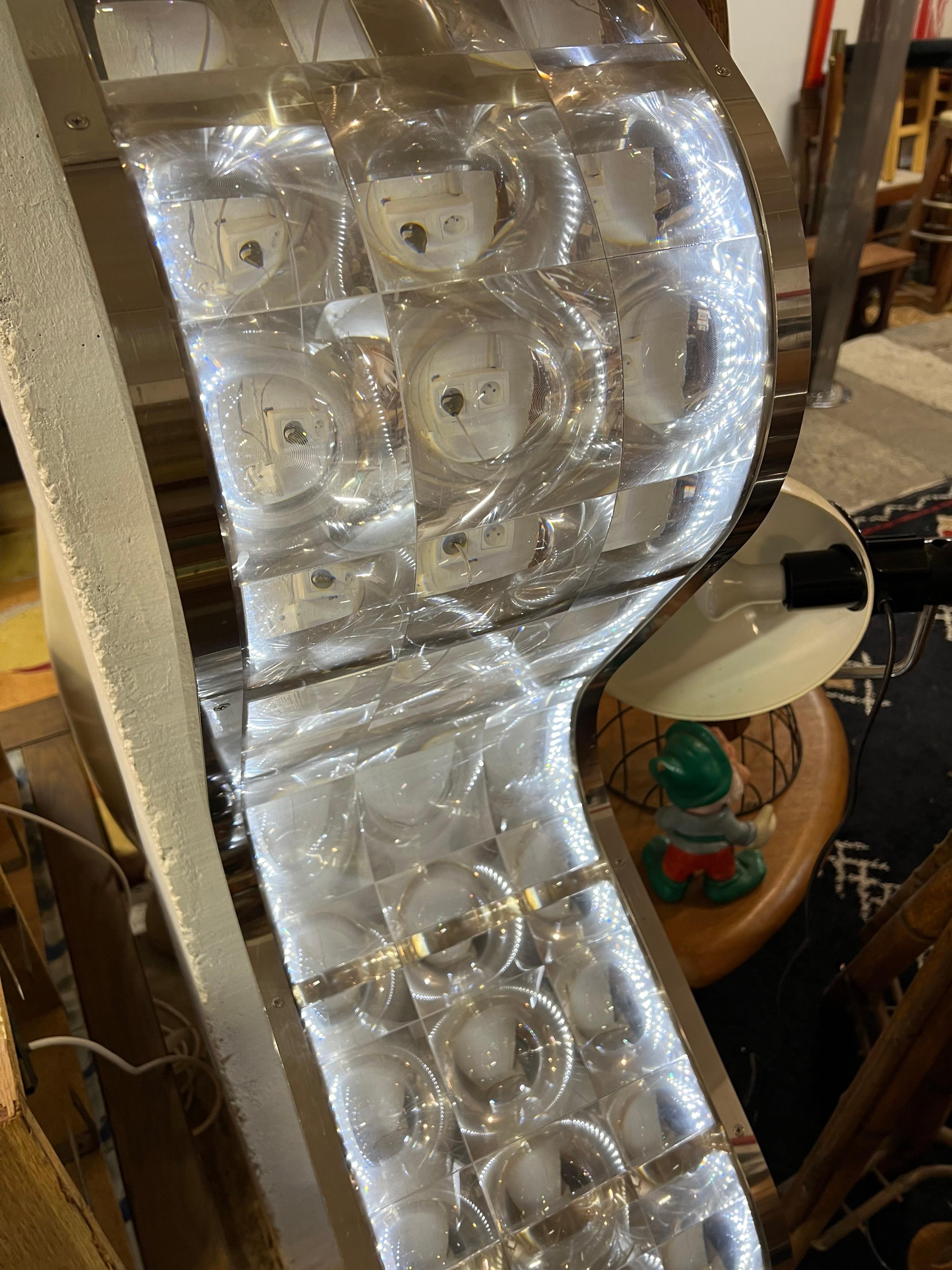 Modern Custom Made Fiberglass Wall Sconce or Floor Lamp For Sale
