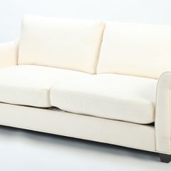 Custom Made White Two Seat Sofa, circa 1995