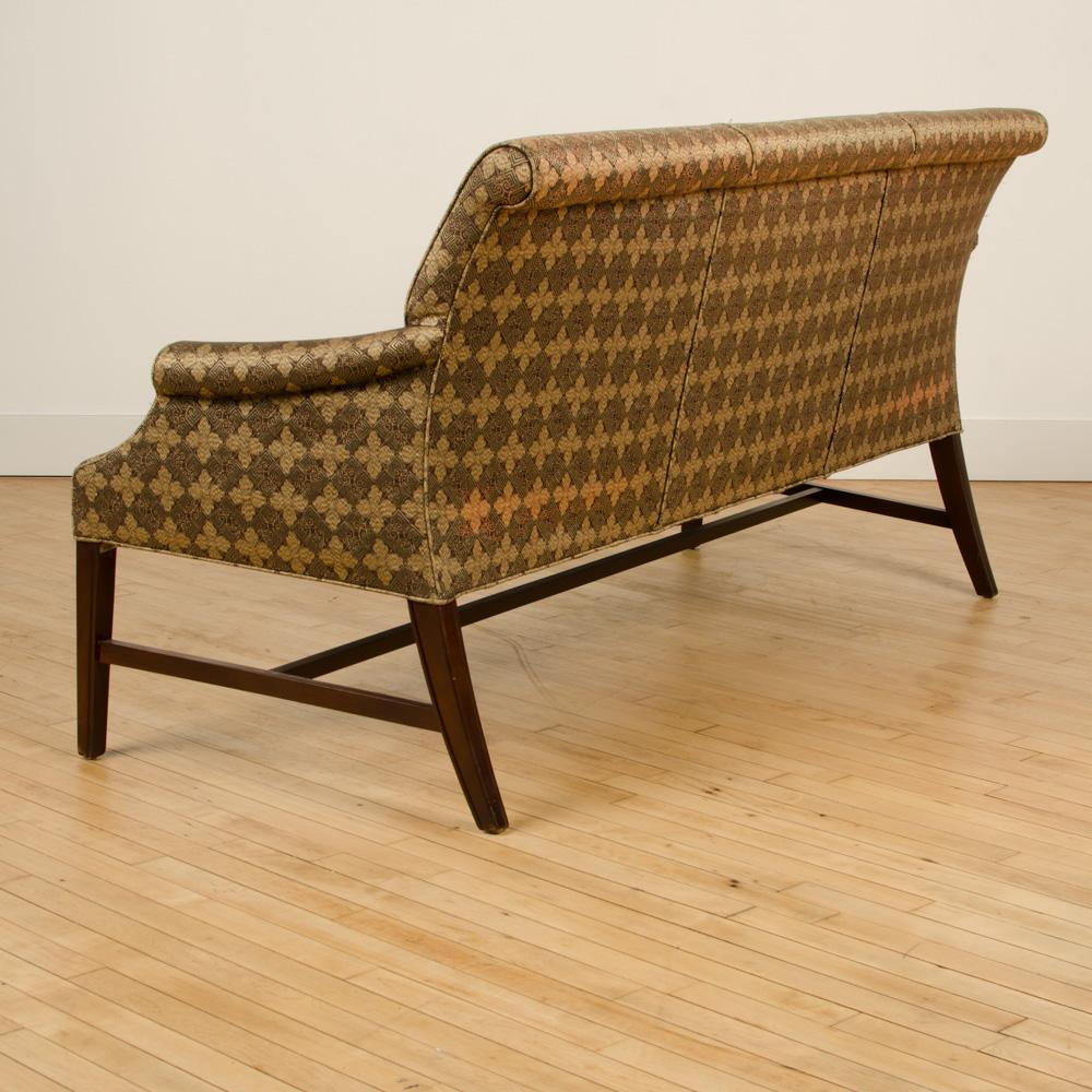 Custom Quality Sofa in the Manner of Frits Henningsen, Contemporary In Distressed Condition For Sale In Philadelphia, PA