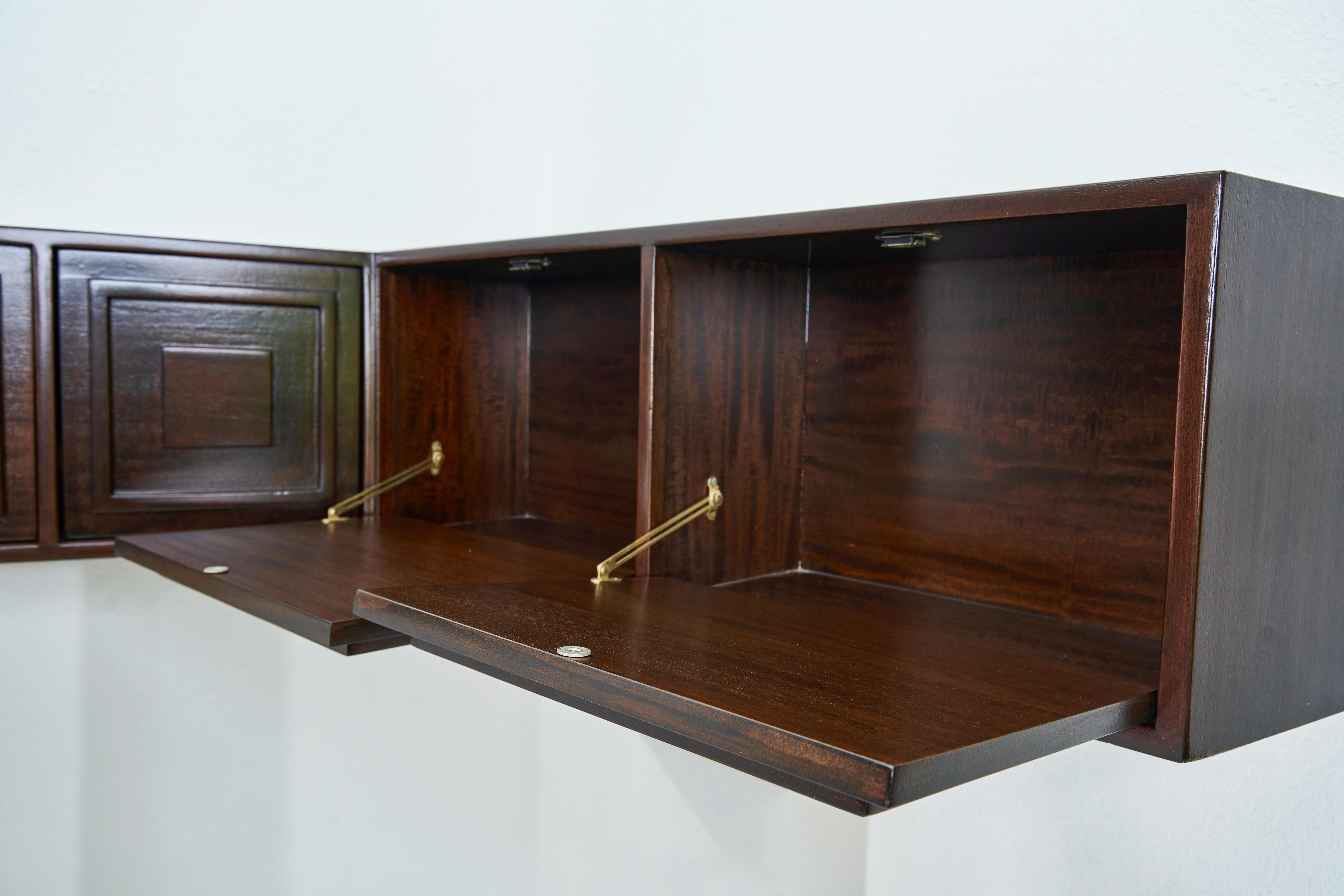 A Custom Wall Mounted Floating Credenza designed by William Haines 1
