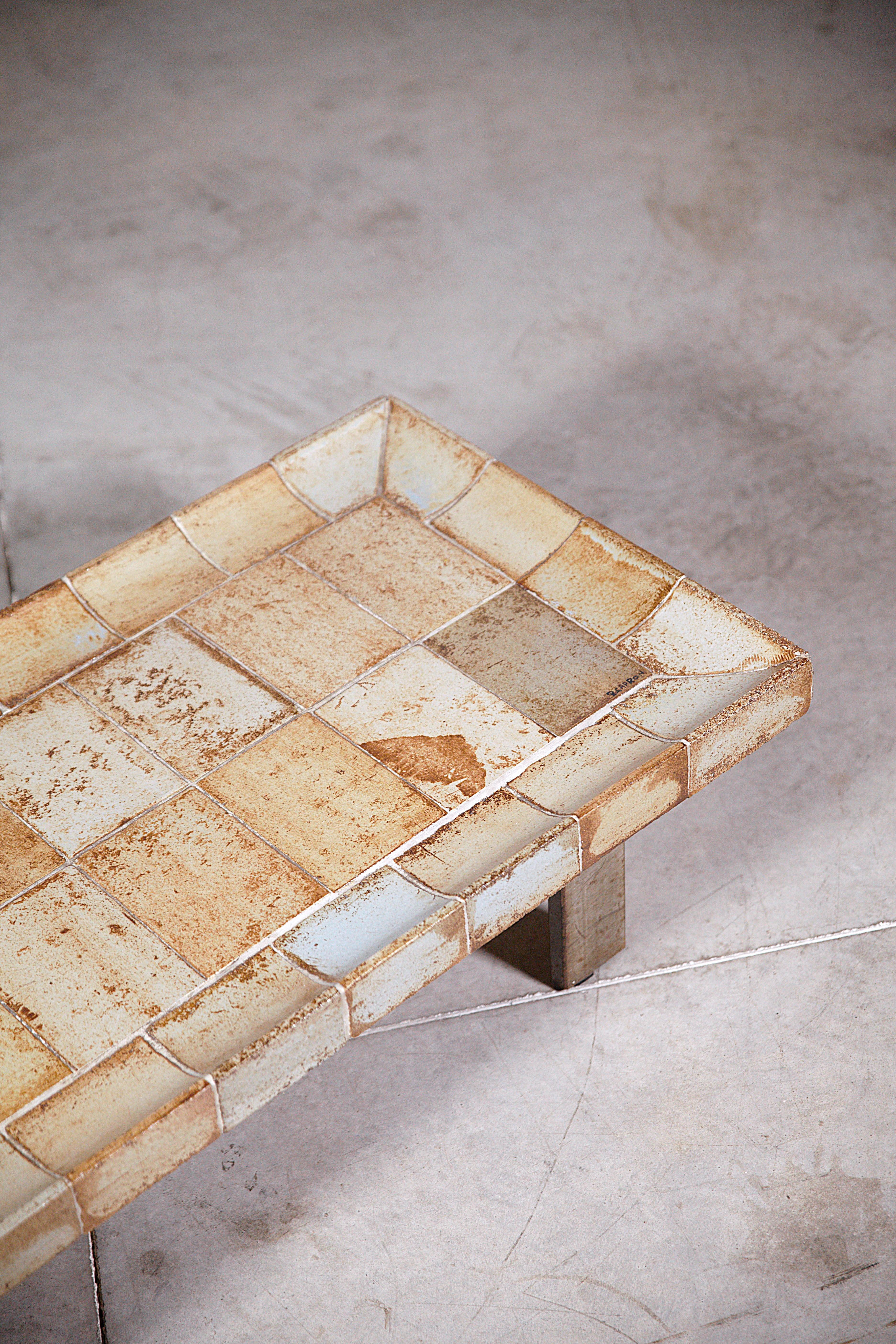 Émaillé Table basse en grès 