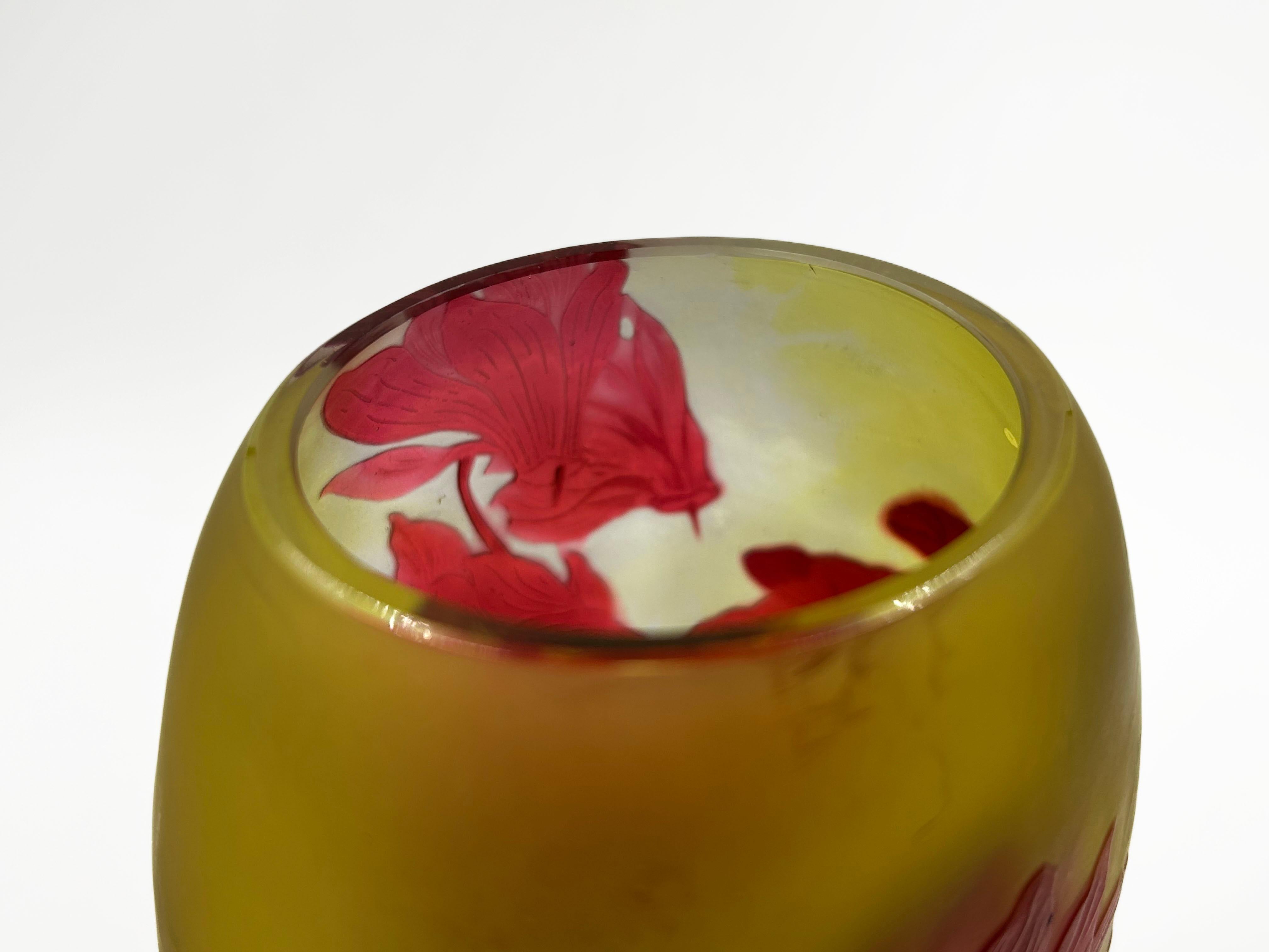 20th Century A “Cyclamens” jarrón, Emile Gallé, Nancy, c. 1920 For Sale