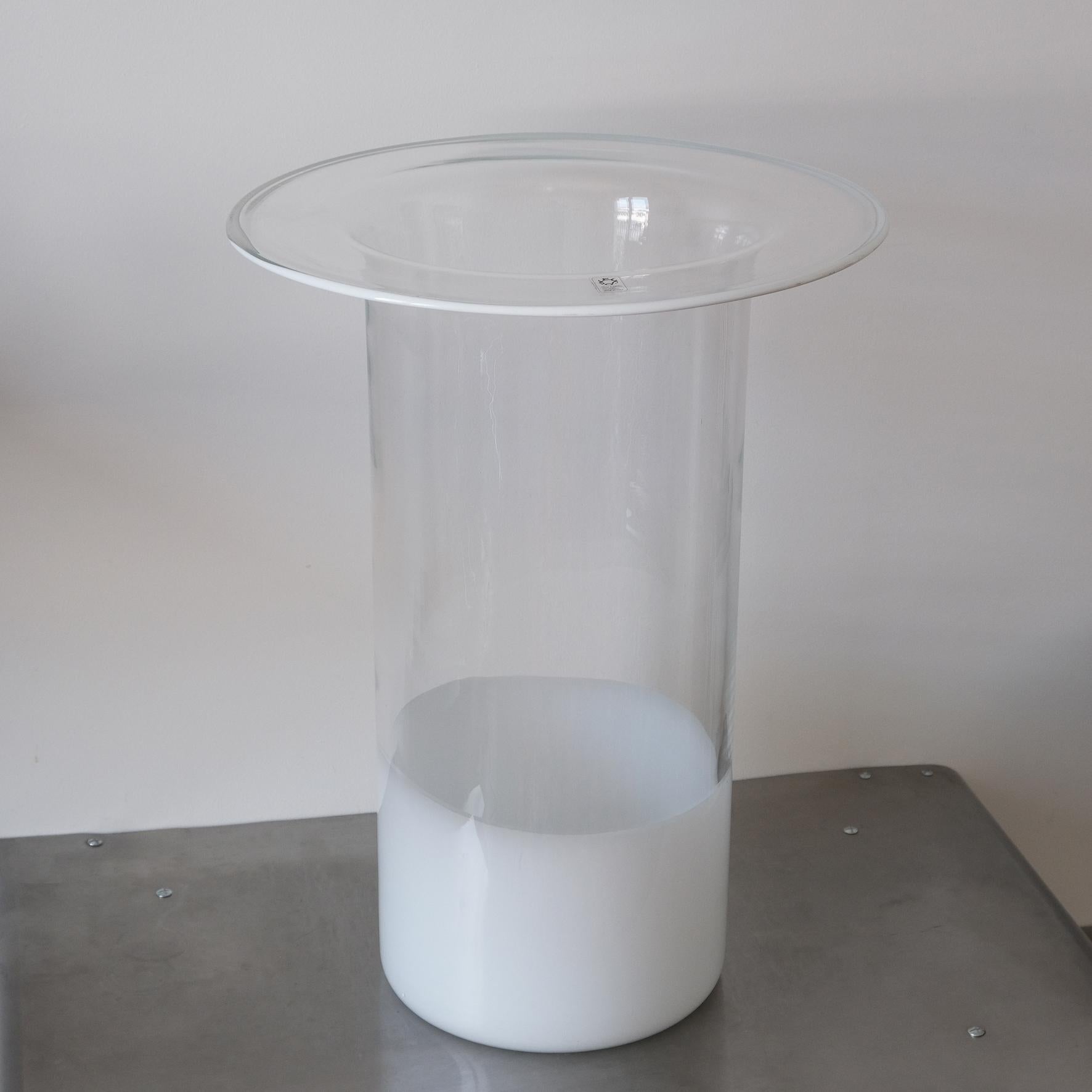 Renato Toso, Chiclos, Cylindrical Glass Vase, Leucos, Italy, 60s For Sale 2
