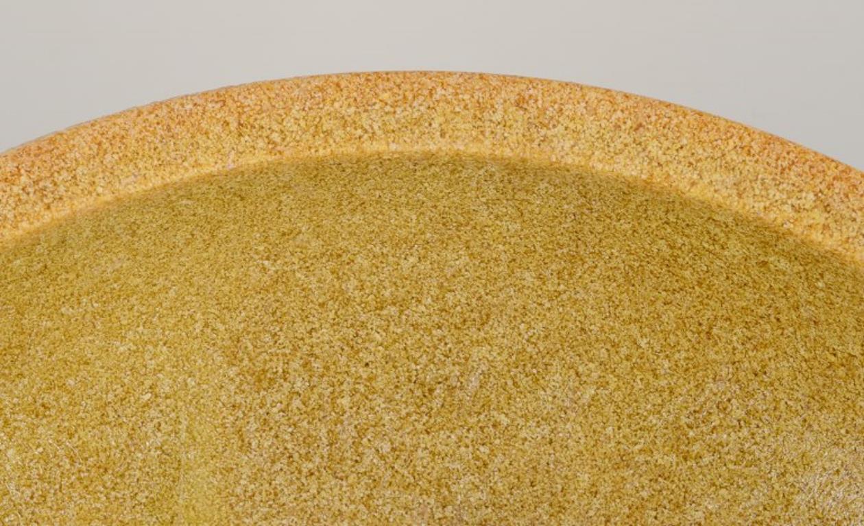 A. D. Copier, Dutch ceramicist. Ceramic flower pot. Glaze in yellow-green tones. In Excellent Condition In København, Copenhagen