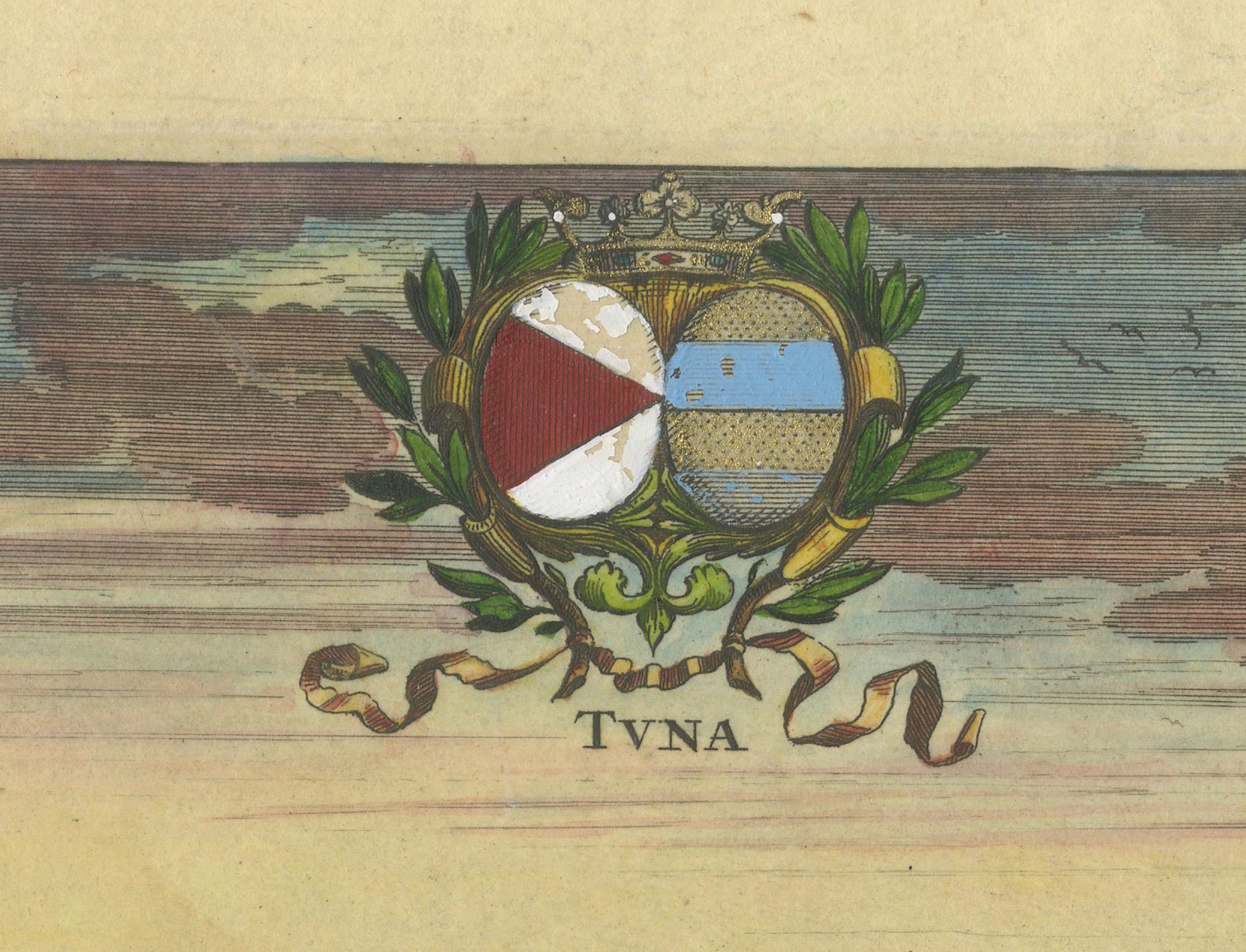 Papier View in Sweden de 'Suecia Antiqua et Hodierna', 1693 en vente