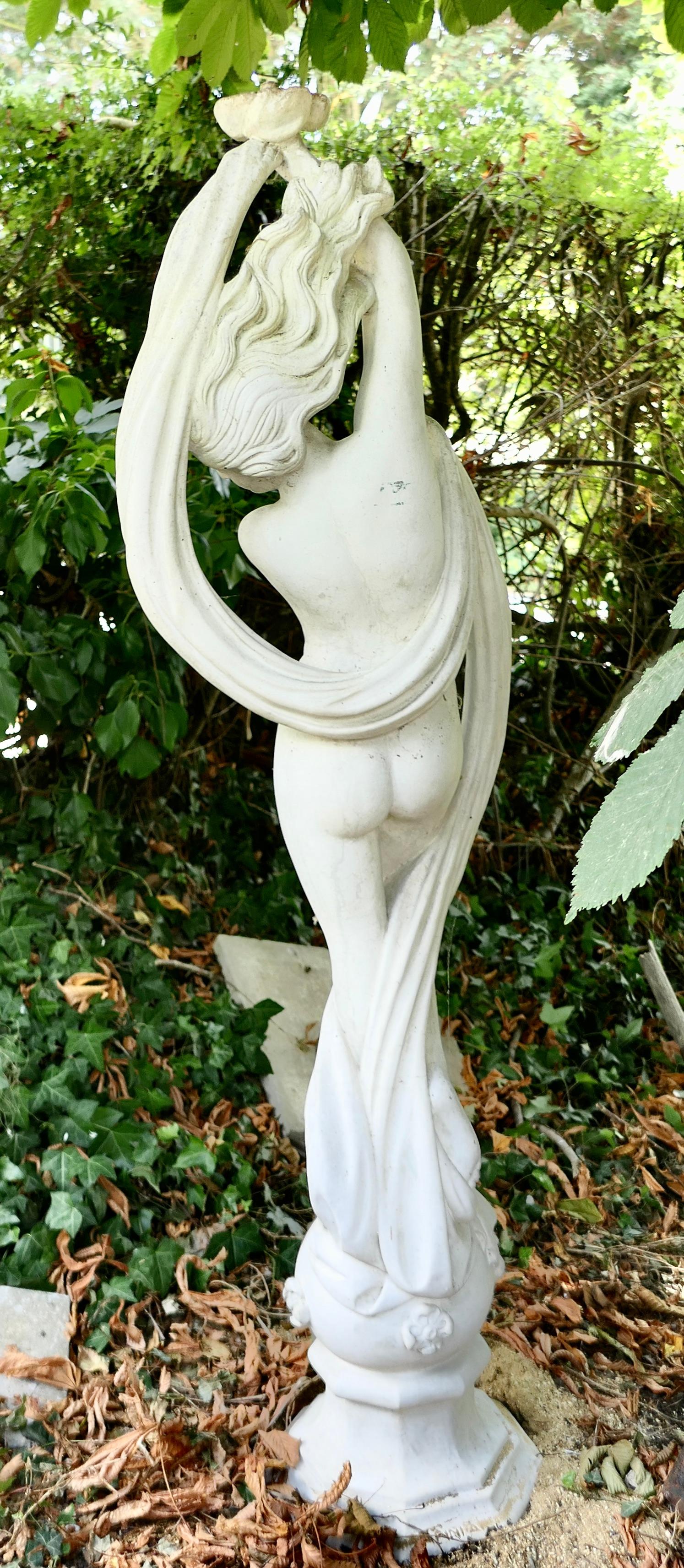 20th Century Dancing Maiden Marble Sculpture by Papini For Sale