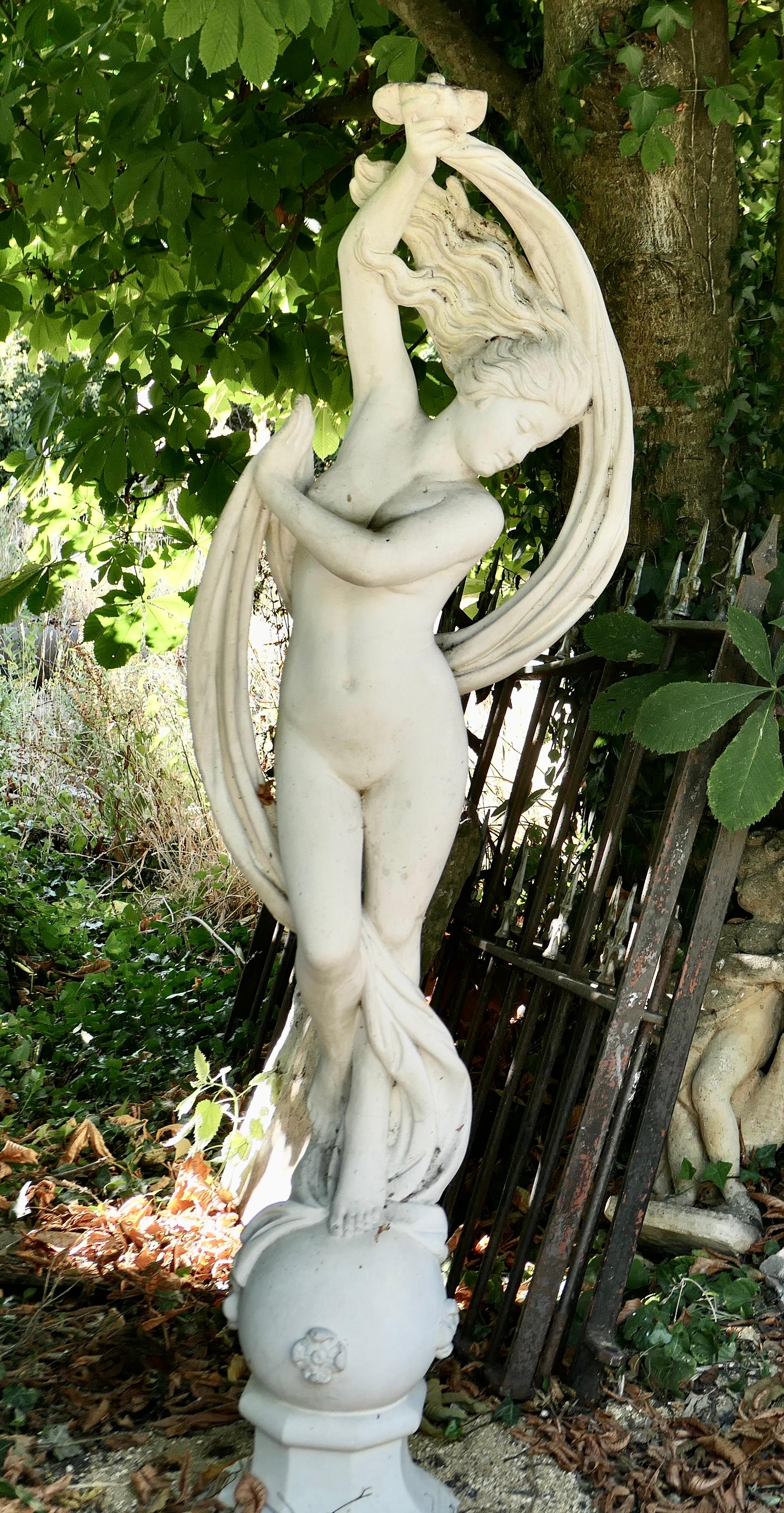 Dancing Maiden Marble Sculpture by Papini For Sale 2