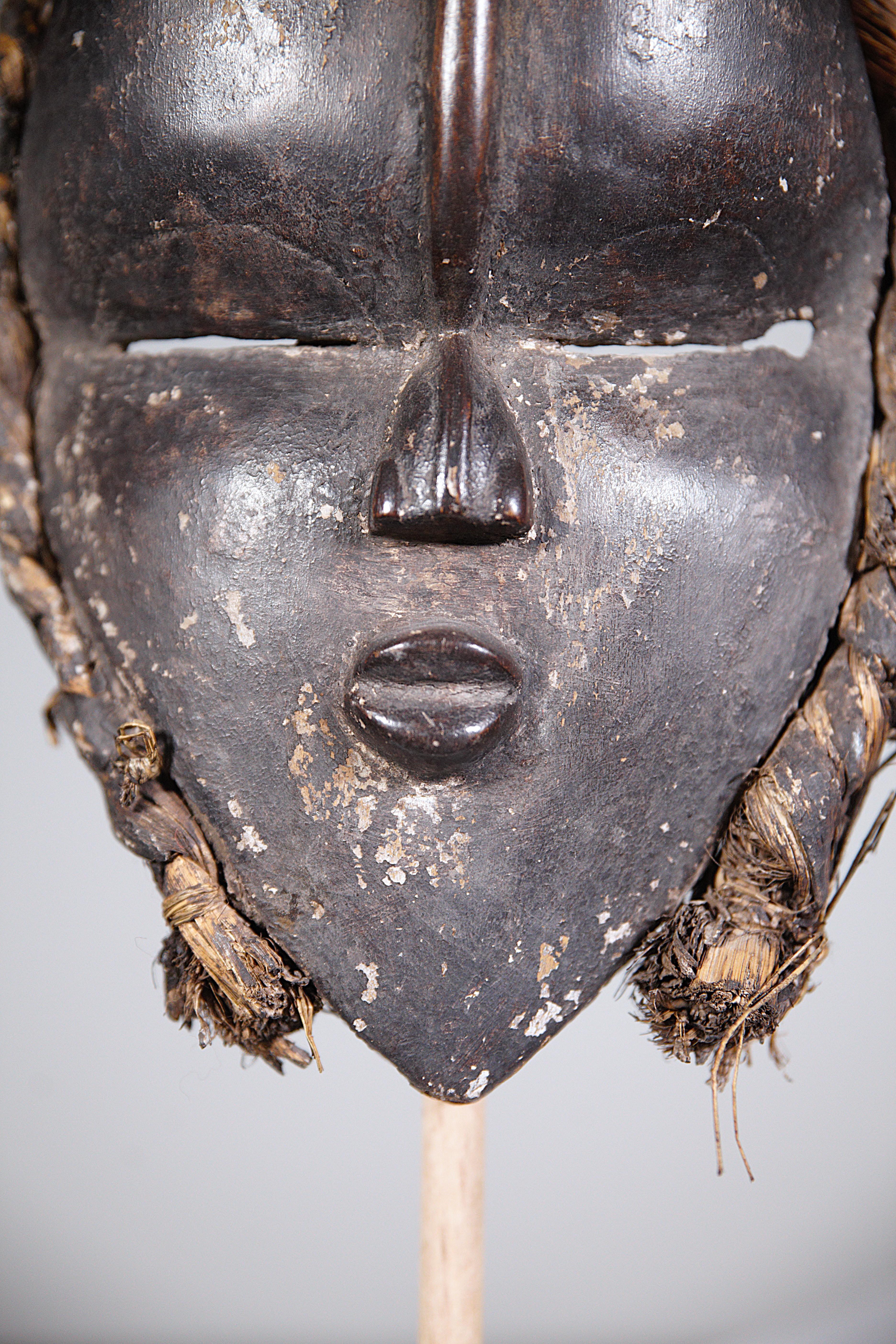 Raffia A Dancing Mask by Dan Tribe Africa 1930's For Sale