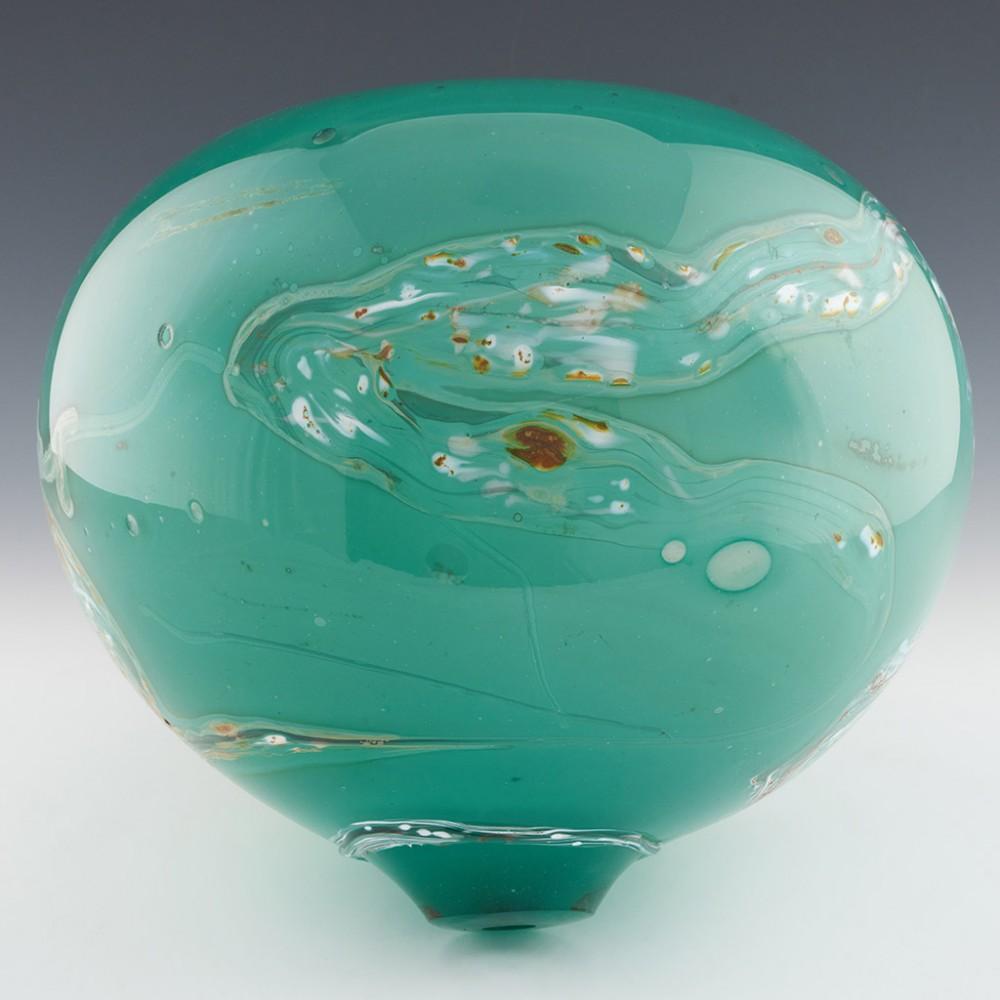 20th Century A Daniel Edler Hand Blown Studio Glass Globe Vase, c1980 For Sale