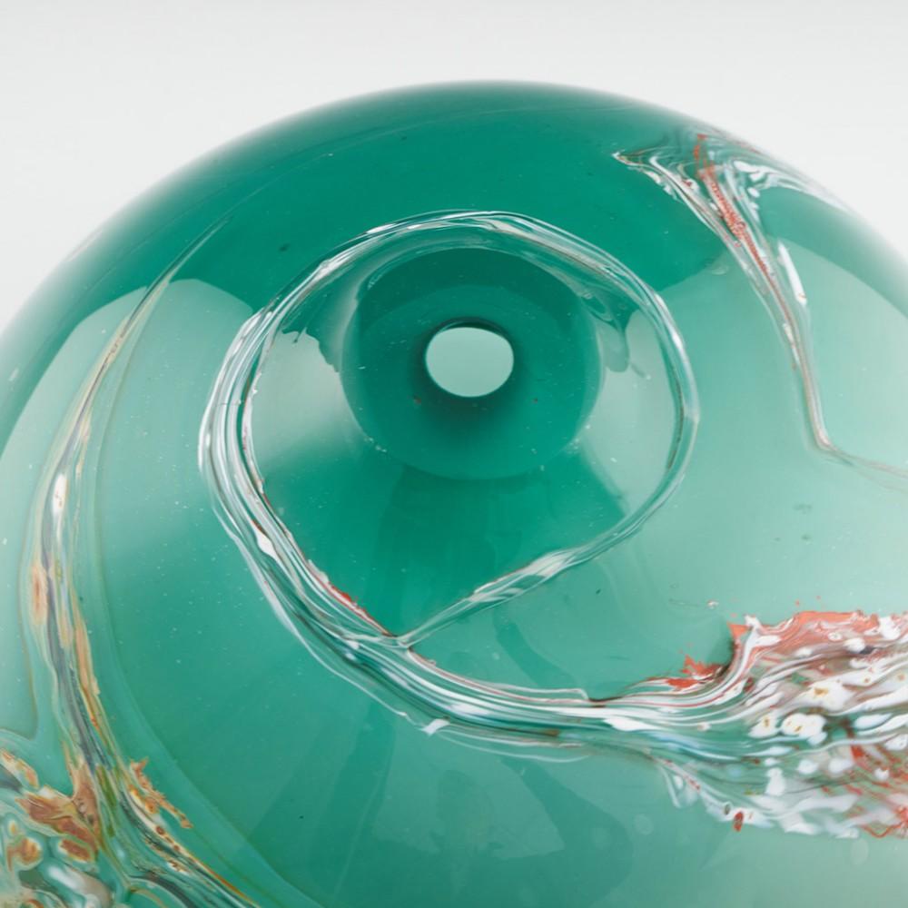 A Daniel Edler Hand Blown Studio Glass Globe Vase, c1980 For Sale 2