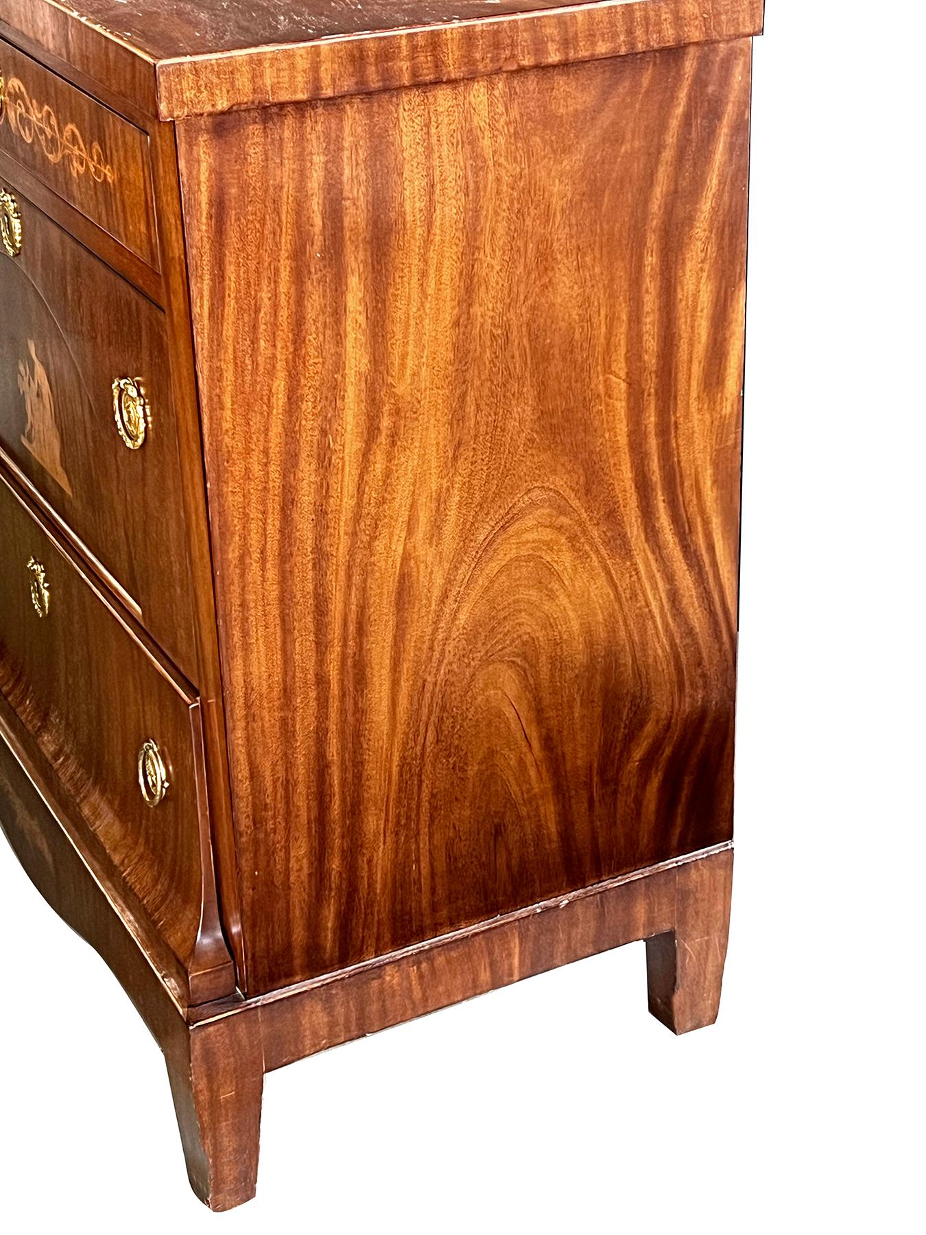 A Danish Biedermeier Mahogany Chest of Drawers For Sale 1