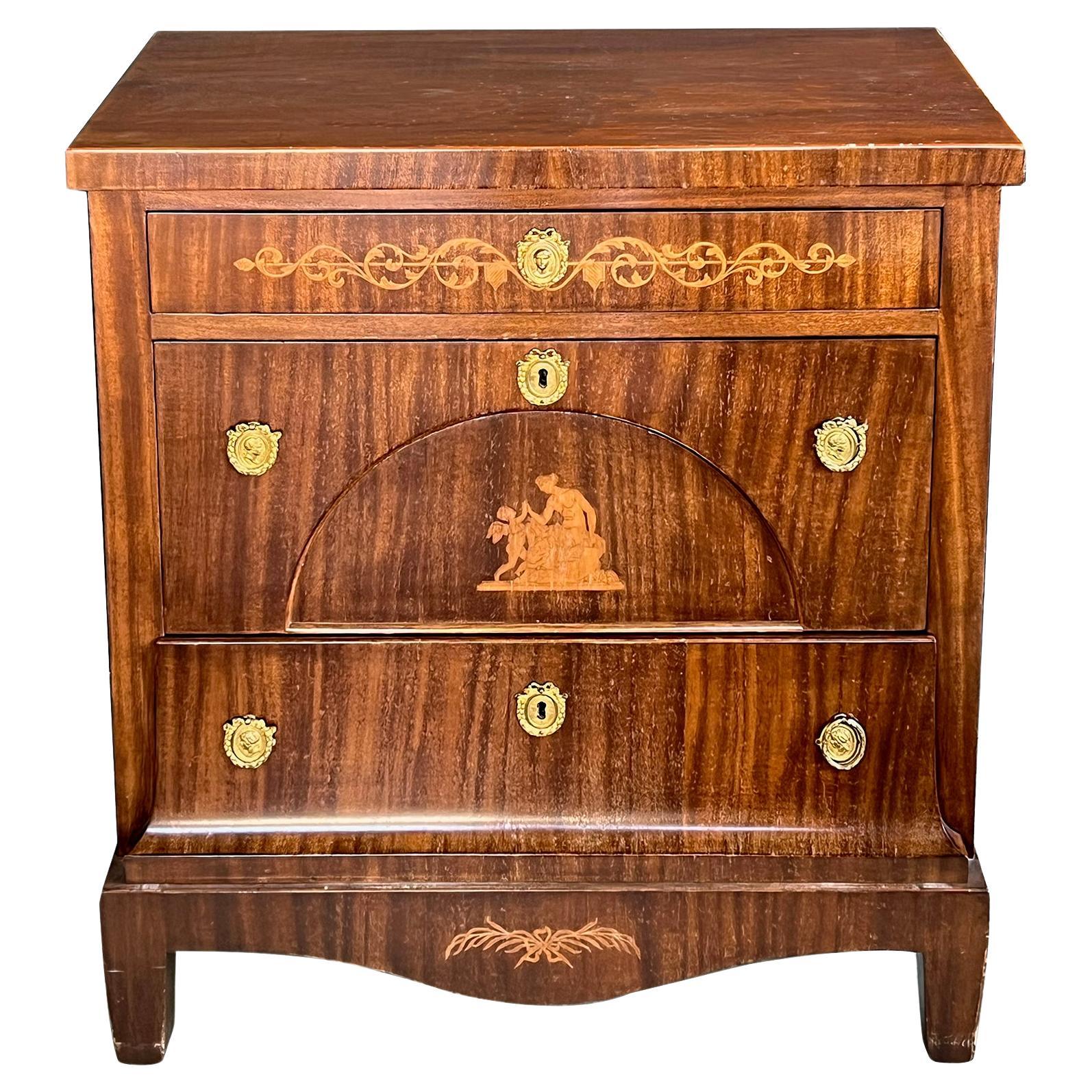 A Danish Biedermeier Mahogany Chest of Drawers