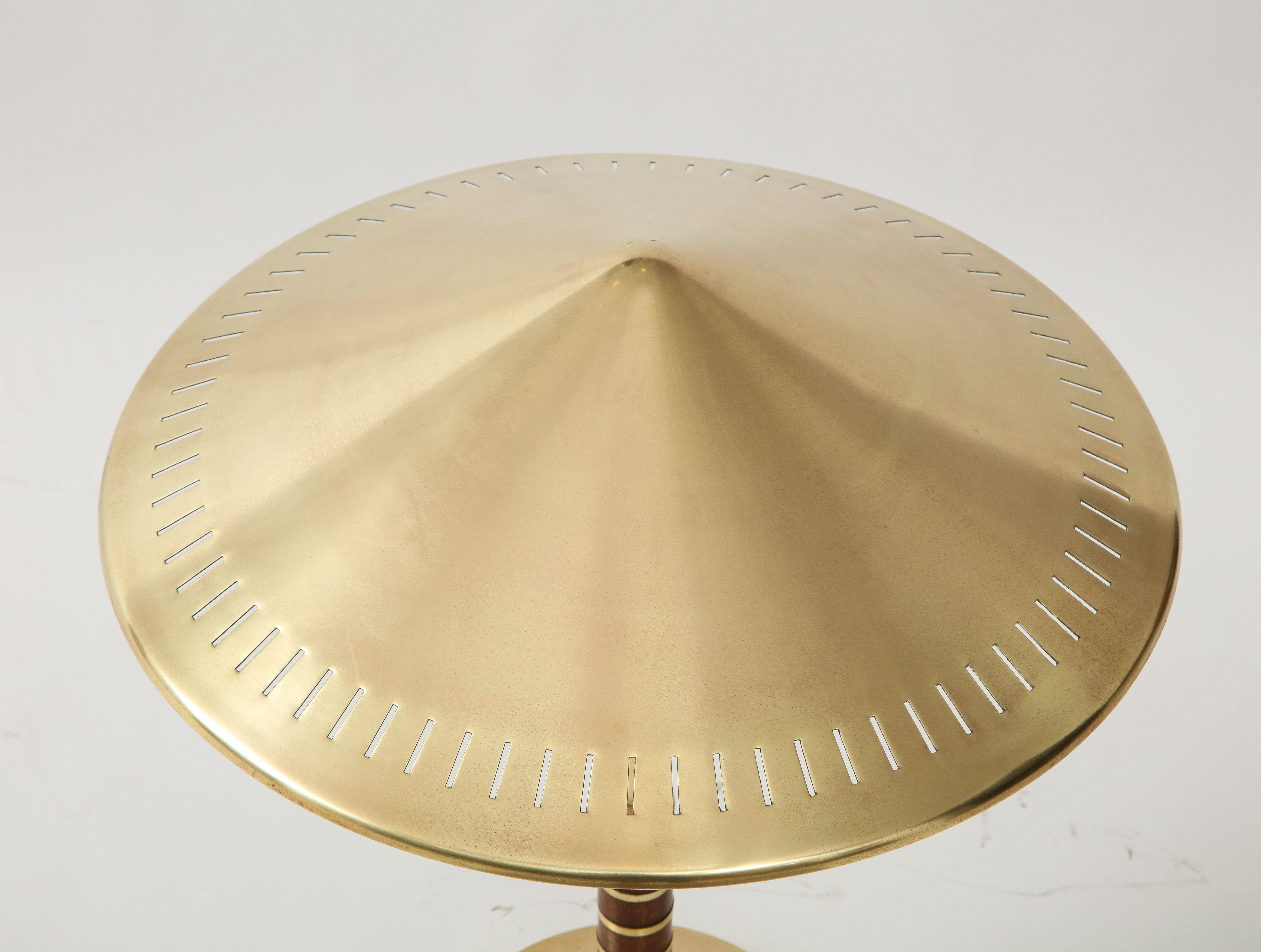 Danish Brass Table Lamp Produced by Lyfa 1956 and Designed by Bent Karlby 2