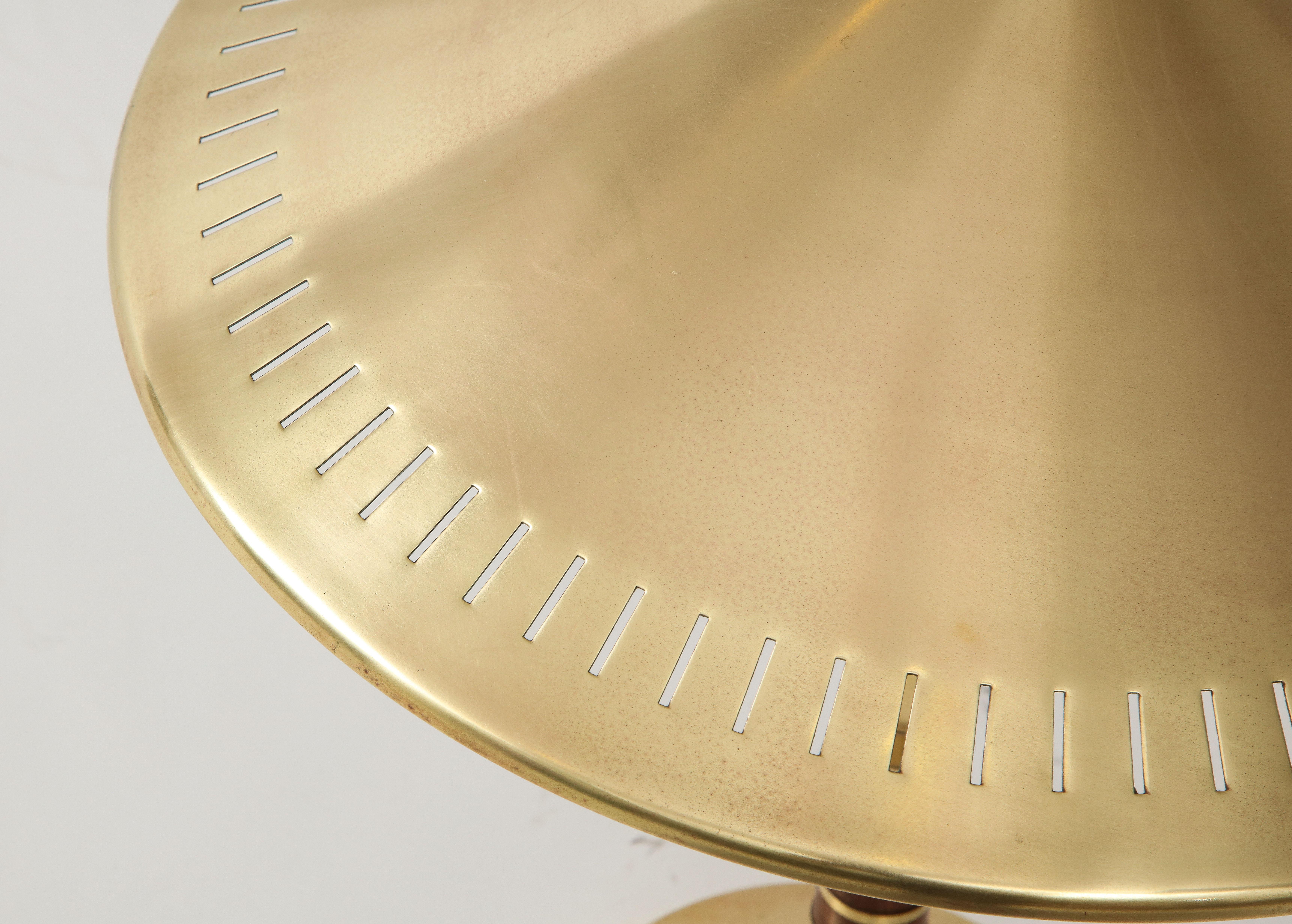 Danish Brass Table Lamp Produced by Lyfa 1956 and Designed by Bent Karlby 3