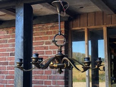A Danish bronze chandelier