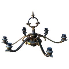 Antique A Danish bronze chandelier